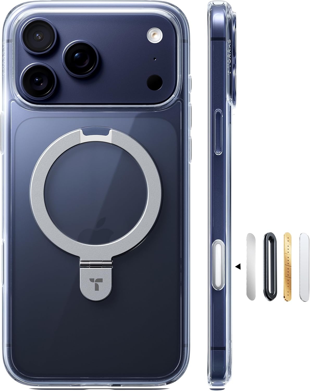 image:imageTORRAS Magnetic Kickstand for iPhone 13 iPhone 14 Case Compatible with MagSafeSturdy amp Versatile Stand MilitaryGrade Shockproof Translucent Slim Protective AntiFingerprint AntiScratch BlackCrystal Clear