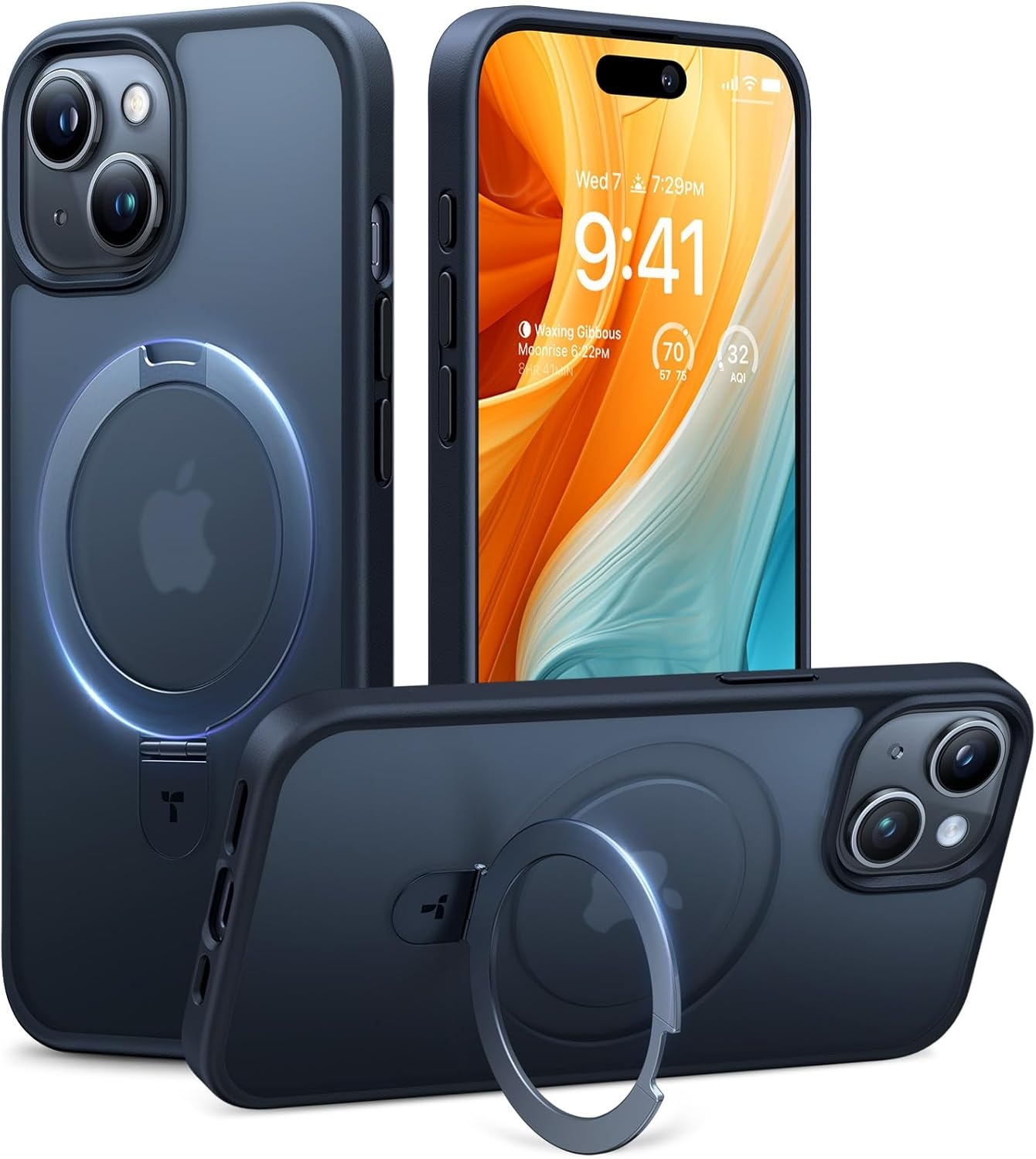 image:imageTORRAS Magnetic Kickstand for iPhone 13 iPhone 14 Case Compatible with MagSafeSturdy amp Versatile Stand MilitaryGrade Shockproof Translucent Slim Protective AntiFingerprint AntiScratch BlackBlack