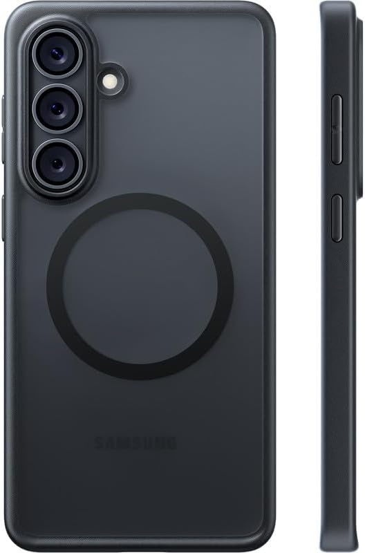 image:imageTORRAS Magnetic Shockproof for Samsung Galaxy S24 Ultra Case 18N Strong Magnetic 12 FT MilGrade Protection Compatible with MagSafe Protective Translucent Matte Slim Case Guardian Mag GrayBlack