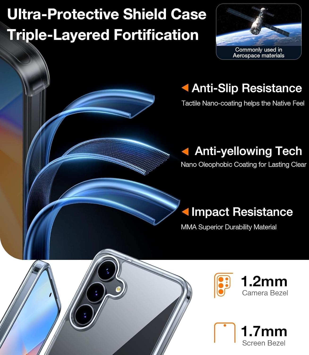 image:imageTORRAS Magnetic Shockproof for Samsung Galaxy S24 Ultra Case 18N Strong Magnetic 12 FT MilGrade Protection Compatible with MagSafe Protective Translucent Matte Slim Case Guardian Mag GrayClear