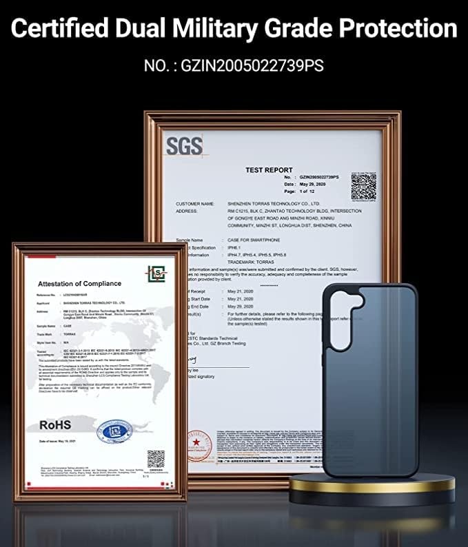 image:imageTORRAS Magnetic Shockproof for Samsung Galaxy Z Fold 8 Case Translucent 2x Screen Protector Included Fit for MagSafe 4X Military Grade Hinge Protection Translucent Slim Case for Galaxy Z Fold 8