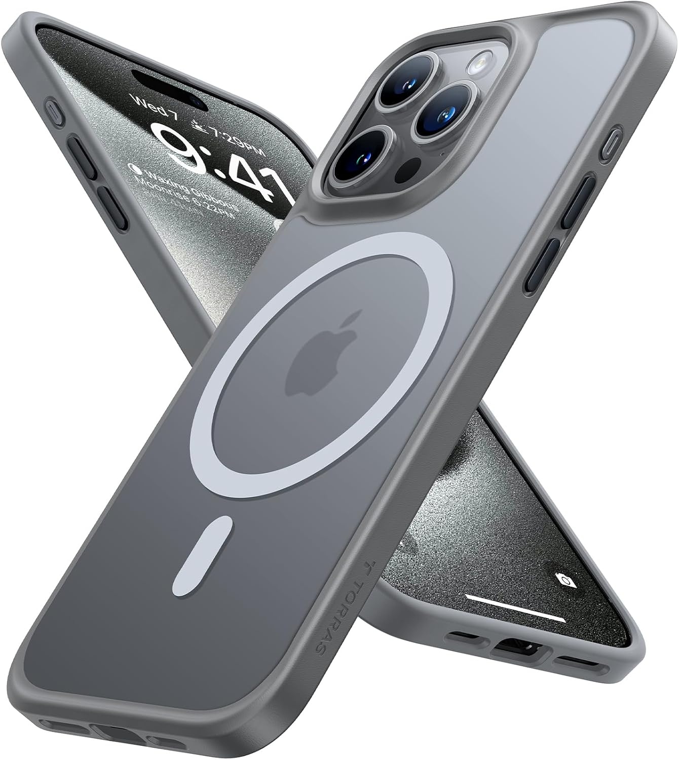 image:imageTORRAS Magnetic Shockproof for iPhone 12 Pro CaseiPhone 12 Case MilitaryGrade Drop Tested Compatible with MagSafe Translucent Slim Protective AntiScratch BlackGrey