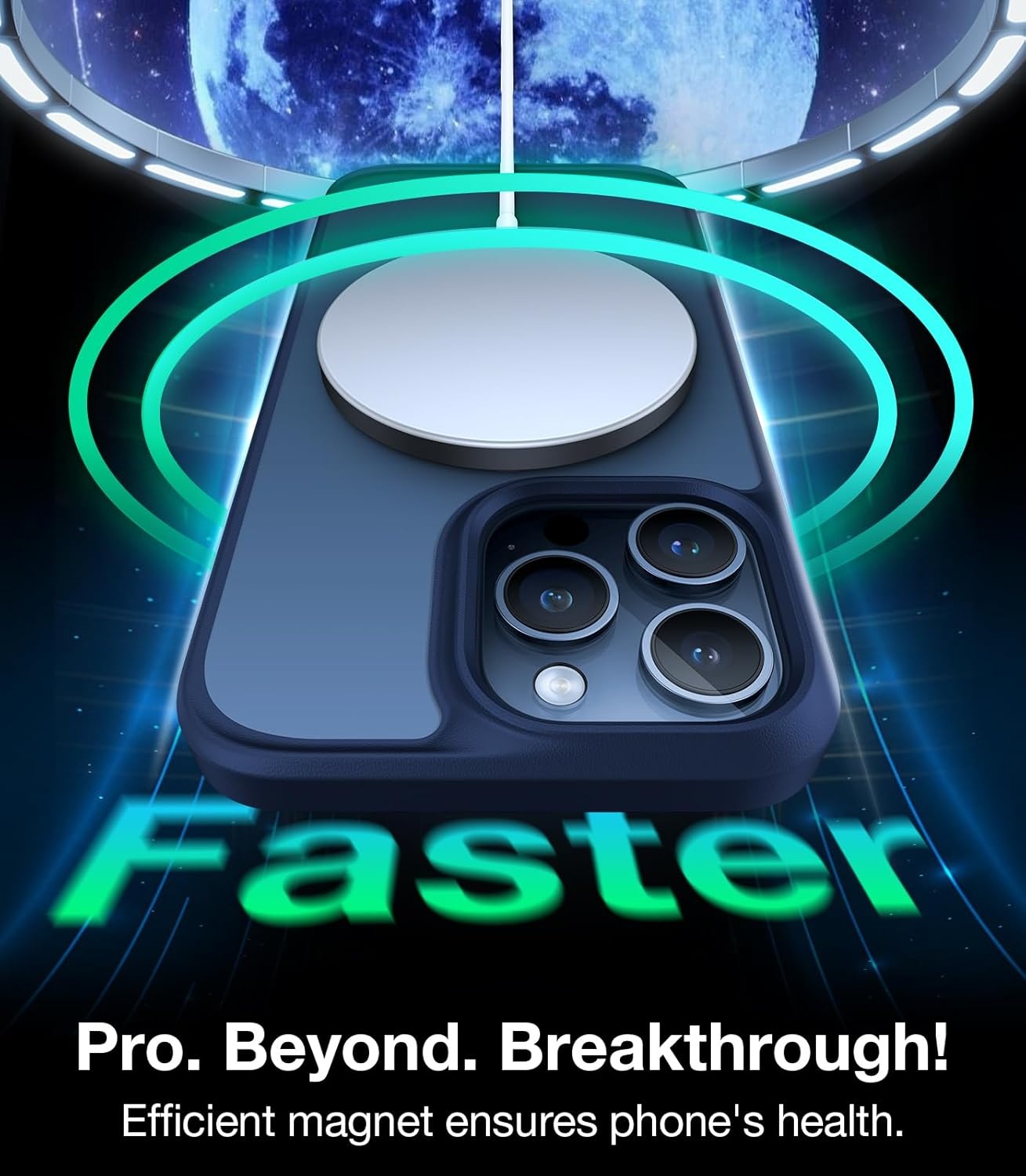 image:imageTORRAS Magnetic Shockproof for iPhone 12 Pro CaseiPhone 12 Case MilitaryGrade Drop Tested Compatible with MagSafe Translucent Slim Protective AntiScratch BlackBlue