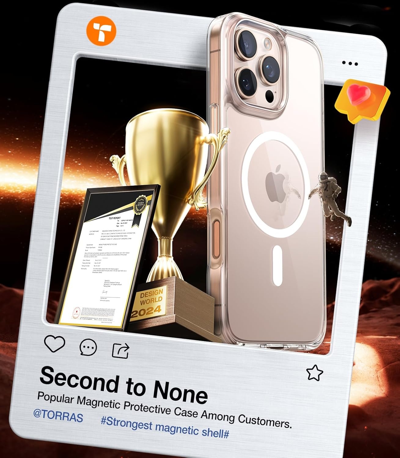 image:imageTORRAS Magnetic Shockproof for iPhone 12 Pro CaseiPhone 12 Case MilitaryGrade Drop Tested Compatible with MagSafe Translucent Slim Protective AntiScratch BlackClear