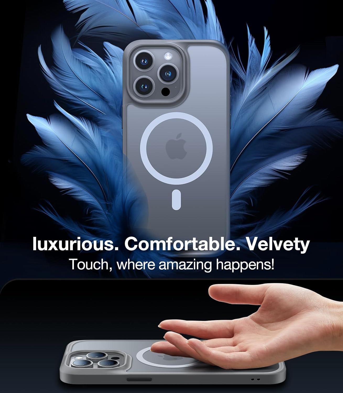 image:imageTORRAS Magnetic Shockproof for iPhone 12 Pro CaseiPhone 12 Case MilitaryGrade Drop Tested Compatible with MagSafe Translucent Slim Protective AntiScratch BlackGrey