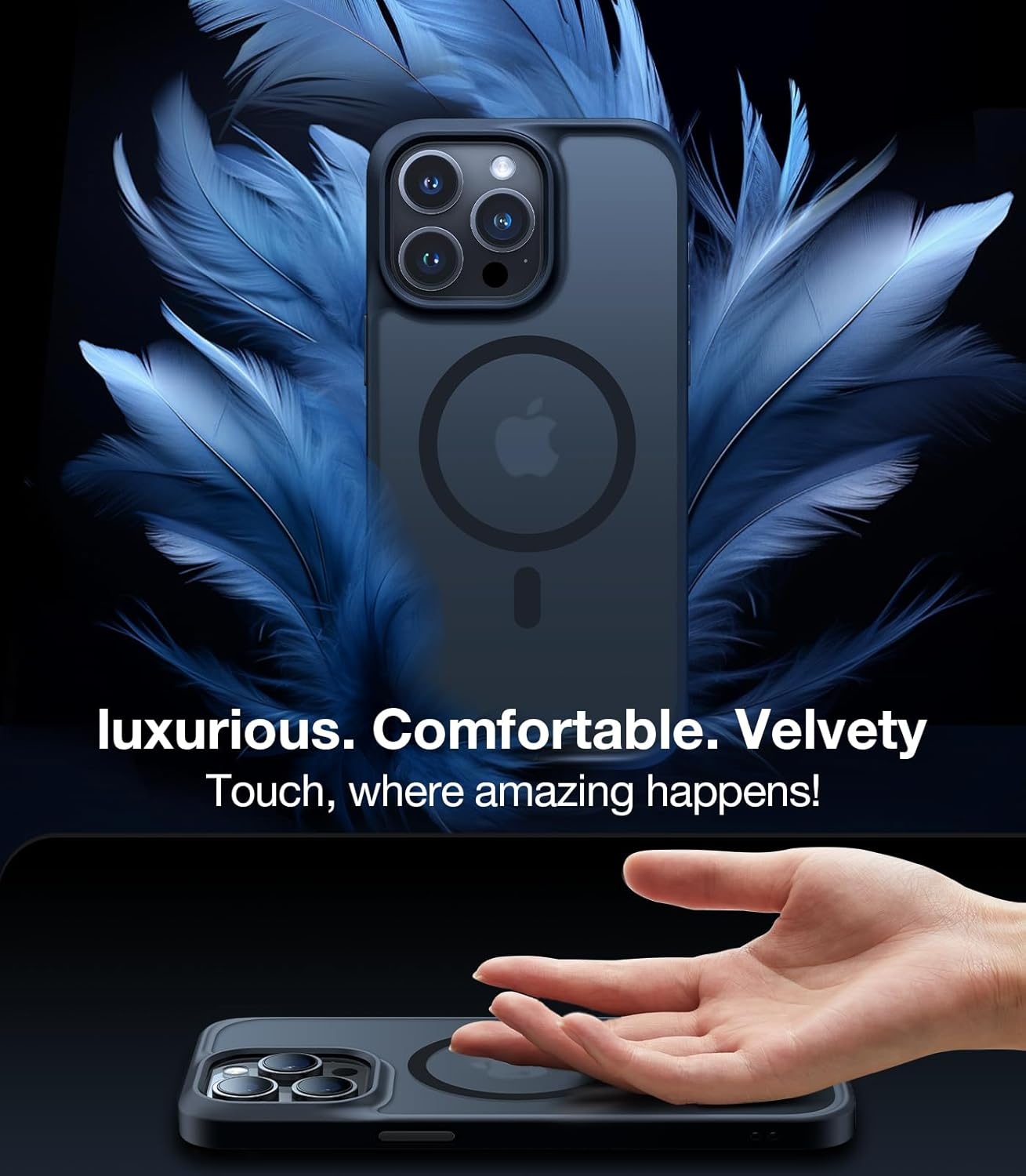 image:imageTORRAS Magnetic Shockproof for iPhone 12 Pro CaseiPhone 12 Case MilitaryGrade Drop Tested Compatible with MagSafe Translucent Slim Protective AntiScratch BlackBlack