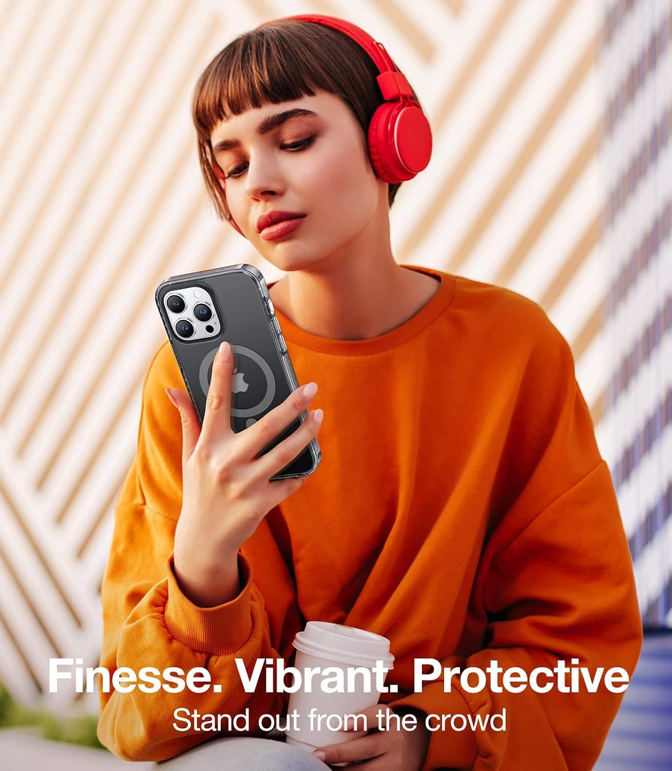 image:imageTORRAS Magnetic Shockproof for iPhone 15 Case ClearMilitary Grade Drop TestedCompatible with MagSafeNonYellowing Cushion AntiScratch Back Slim Protective Cover for iPhone 15 Case Clear3Black