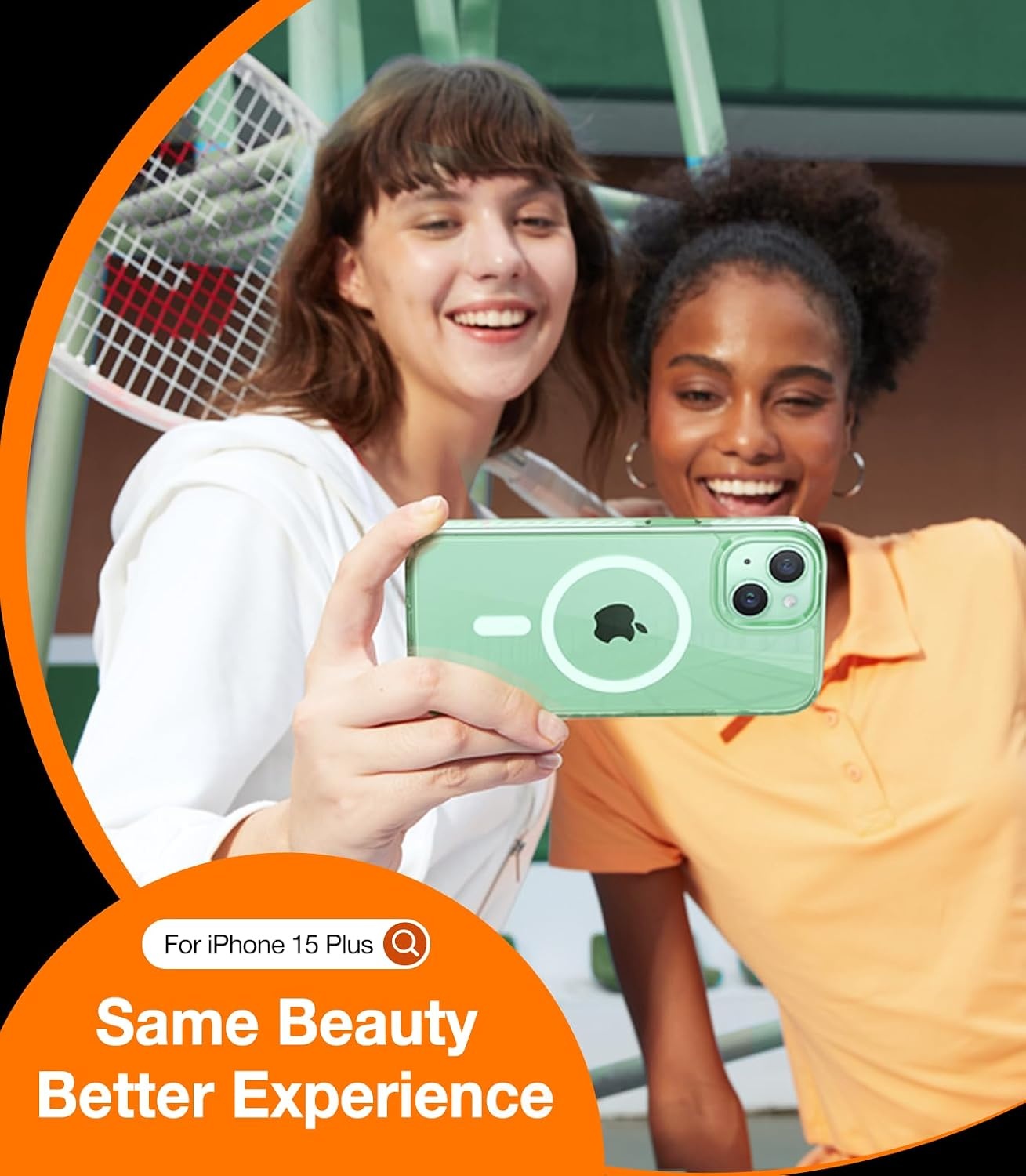 image:imageTORRAS Magnetic Shockproof for iPhone 15 Case ClearMilitary Grade Drop TestedCompatible with MagSafeNonYellowing Cushion AntiScratch Back Slim Protective Cover for iPhone 15 Case Clear4Green