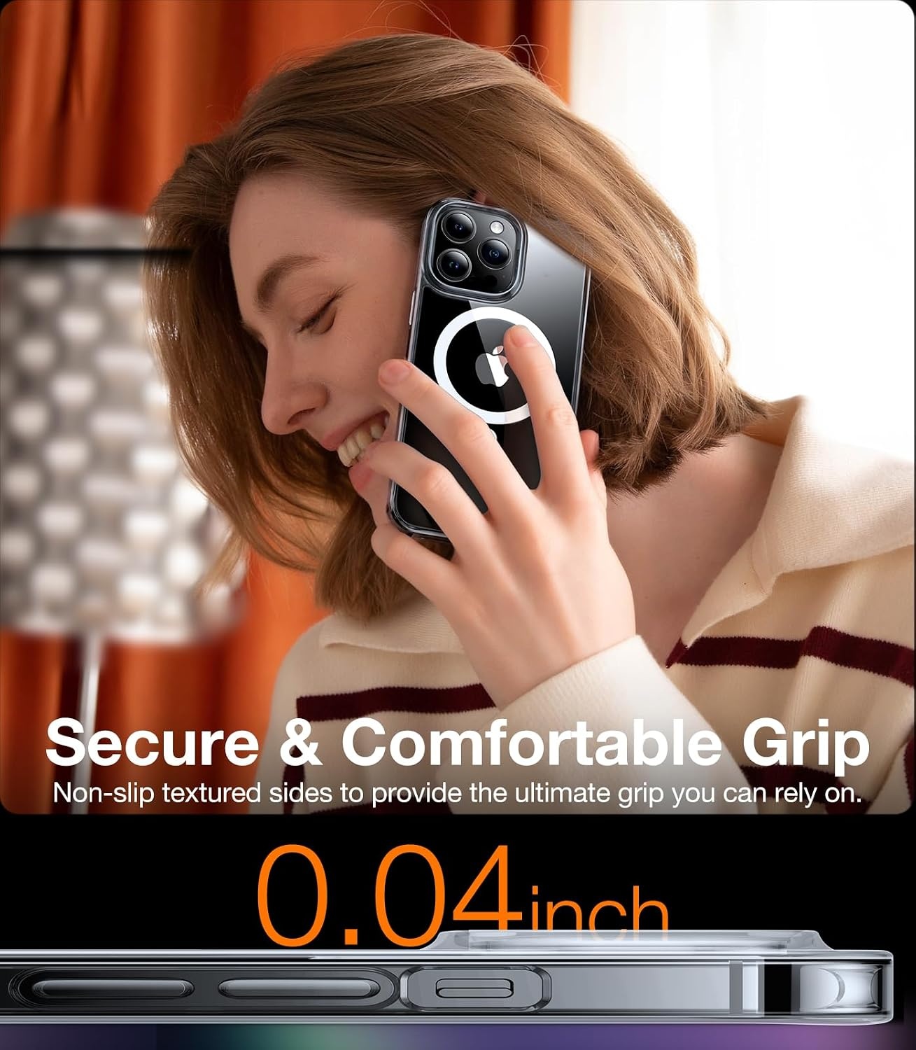 image:imageTORRAS Magnetic Shockproof for iPhone 16 Pro Max Case Fit for MagSafe MilitaryGrade Drop Tested Translucent Slim Protective for iPhone 16 Pro Max Case AntiFingerprint AntiScratch BlackClear