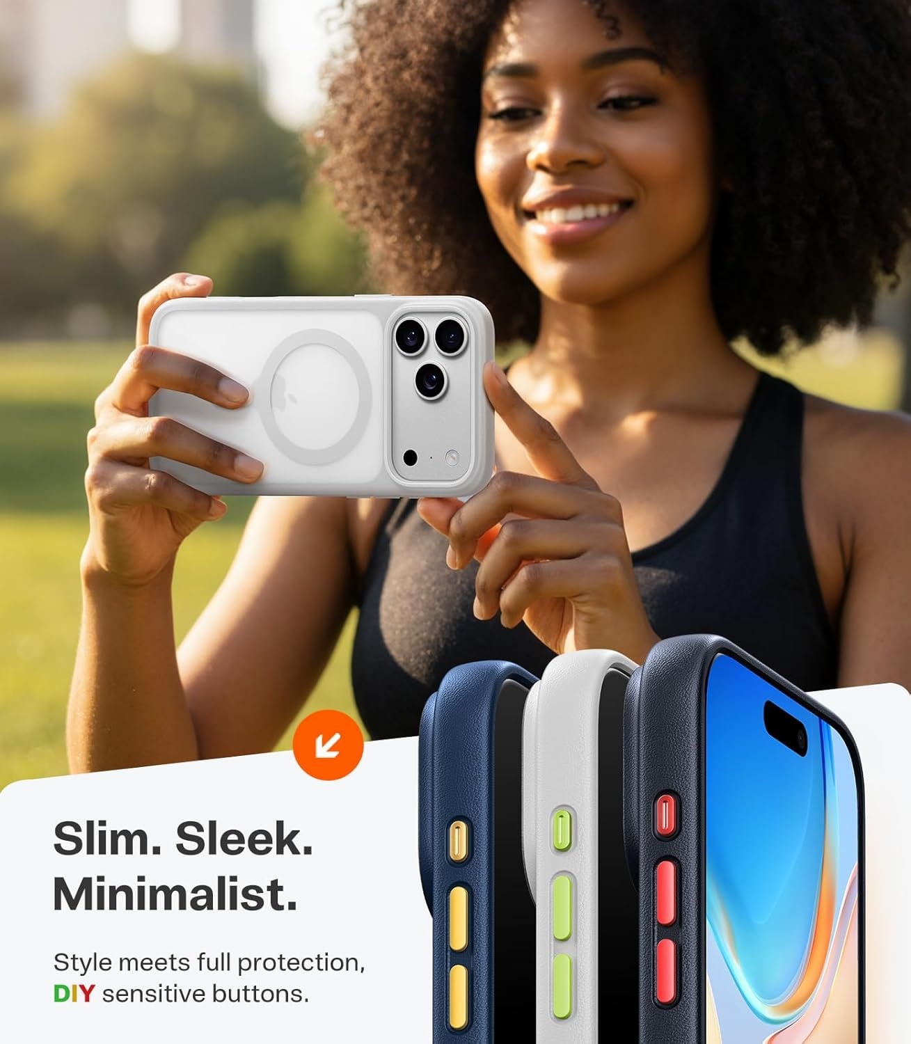 image:imageTORRAS Magnetic Shockproof for iPhone 16 Pro Max Case Fit for MagSafe MilitaryGrade Drop Tested Translucent Slim Protective for iPhone 16 Pro Max Case AntiFingerprint AntiScratch BlackSilver White