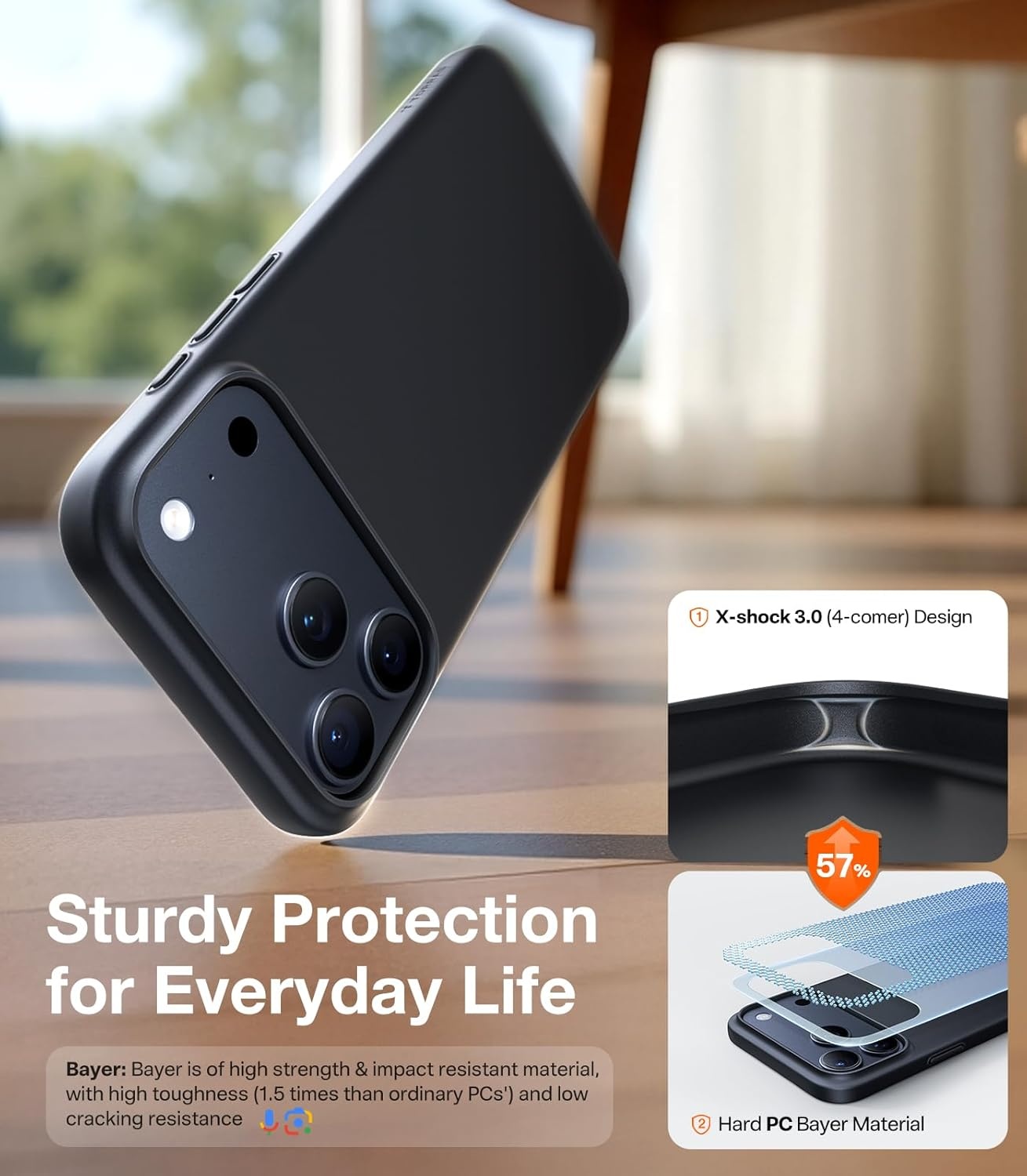 image:imageTORRAS Magnetic Slim Fit Case for iPhone 17 Pro Max Thin Matte Black Fit for MagSafe Matte Hard Bayer PC Material Antiscratch 69inch OriginFit Ultra Slim Lightweight Protective Hard Cover1Black