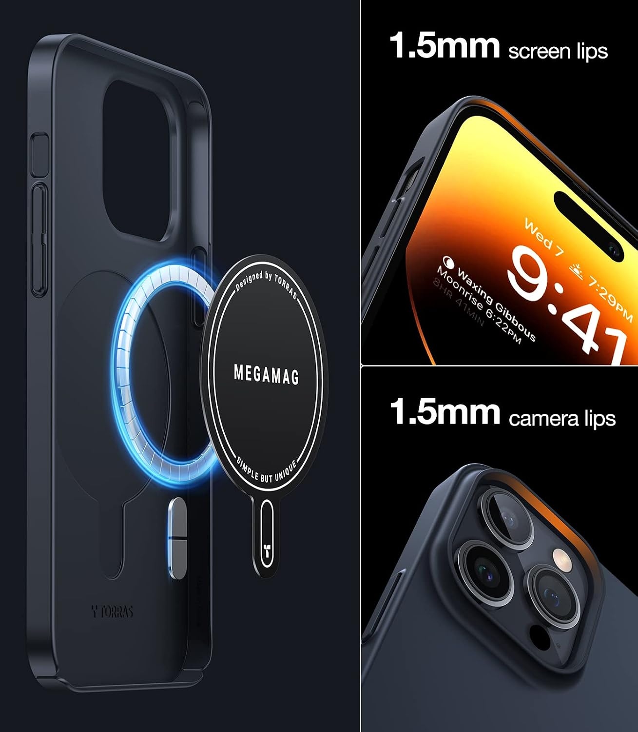 image:imageTORRAS Magnetic Slim Fit for iPhone 13 CaseiPhone 14 Case Ultra ThinCompatible with MagSafeVelvet Touch Case for iPhone 13 amp iPhone 14 Phone Case Hard PC Sturdy Anti Scratch BlackBlack