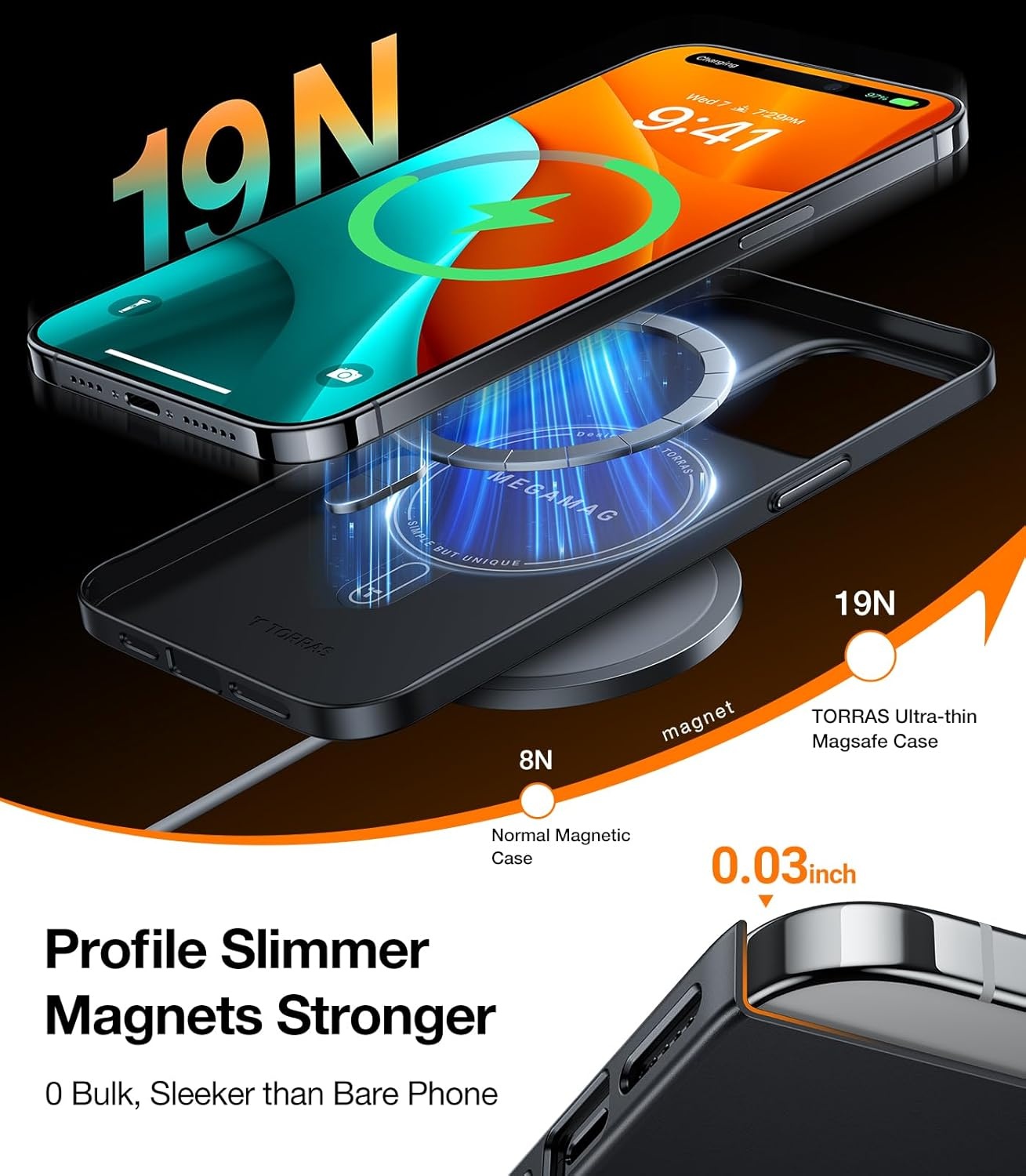 image:imageTORRAS Magnetic Slim Fit for iPhone 13 CaseiPhone 14 Case Ultra ThinCompatible with MagSafeVelvet Touch Case for iPhone 13 amp iPhone 14 Phone Case Hard PC Sturdy Anti Scratch BlackBlack
