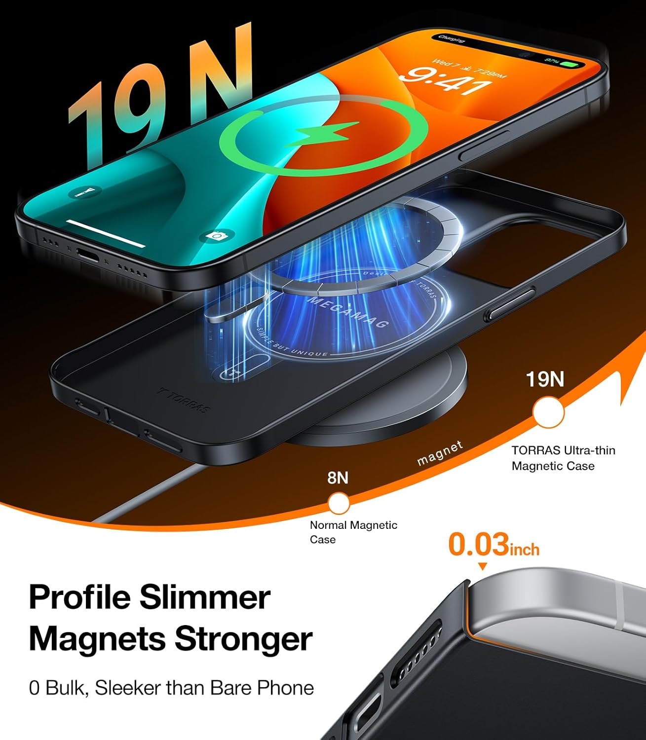 image:imageTORRAS Magnetic Slim Fit for iPhone 13 CaseiPhone 14 Case Ultra ThinCompatible with MagSafeVelvet Touch Case for iPhone 13 amp iPhone 14 Phone Case Hard PC Sturdy Anti Scratch BlackBlack