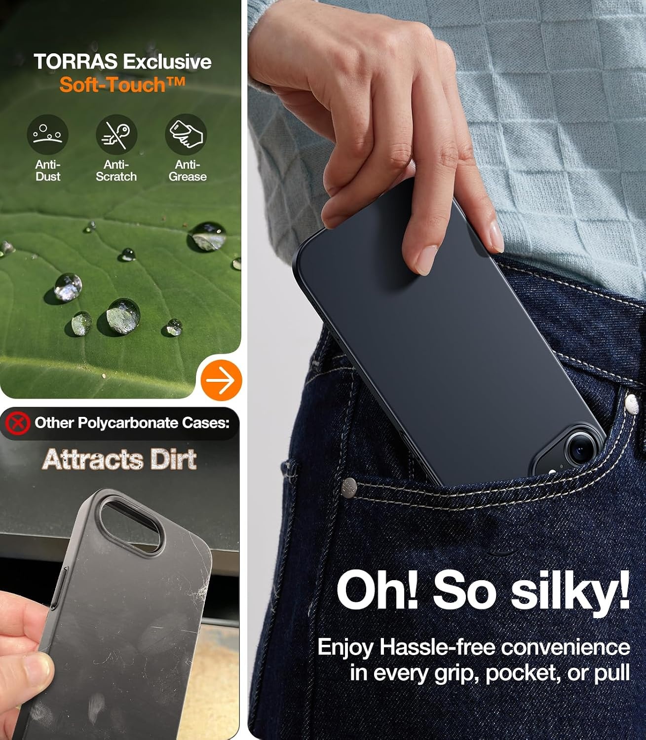 image:imageTORRAS Magnetic Slim Fit for iPhone 17e Case for iPhone 16e Case UltraThin amp Fit for MagSafe Lightweight Matte AntiScratch Hard PC Cover Case for iPhone 16e17e Phone Case 61 inch BlackBlack