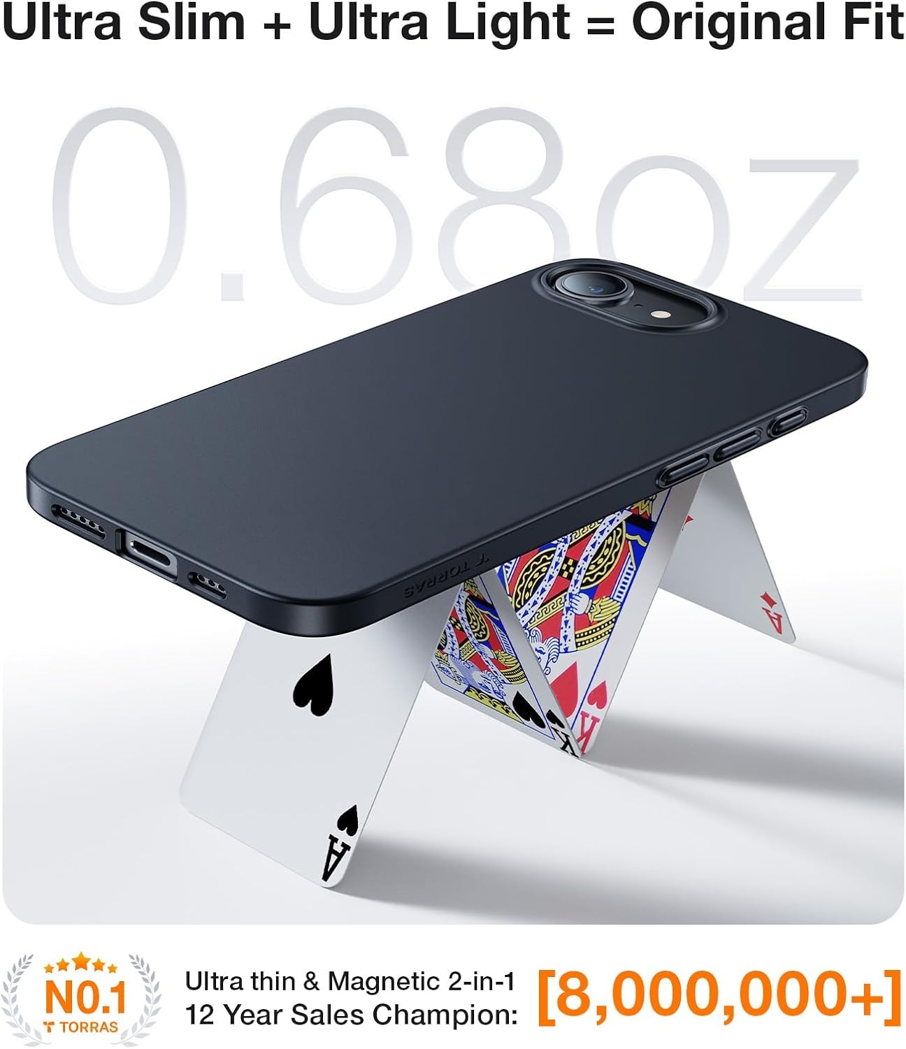 image:imageTORRAS Magnetic Slim Fit for iPhone 17e Case for iPhone 16e Case UltraThin amp Fit for MagSafe Lightweight Matte AntiScratch Hard PC Cover Case for iPhone 16e17e Phone Case 61 inch BlackBlack