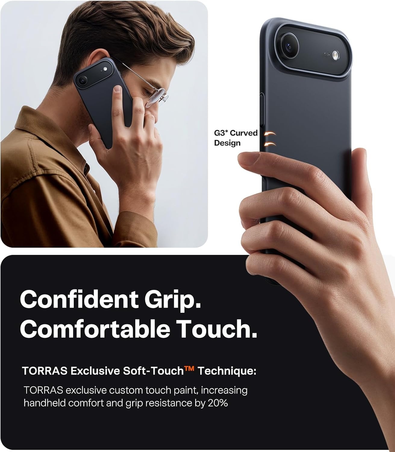 image:imageTORRAS Magnetic Slim Fit for iPhone 17e Case for iPhone 16e Case UltraThin amp Fit for MagSafe Lightweight Matte AntiScratch Hard PC Cover Case for iPhone 16e17e Phone Case 61 inch BlackBlack