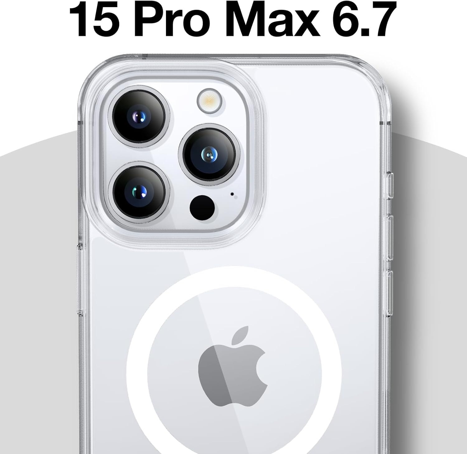 image:imageTORRAS Magnetic SlimFit for iPhone 15 Pro Max Case UltraThin 15 ProMax Phone Case Compatible with MagSafe Lightweight AntiScratch Matte Hard iPhone 15 ProMax Case 67 inch OriginFit BlackClear