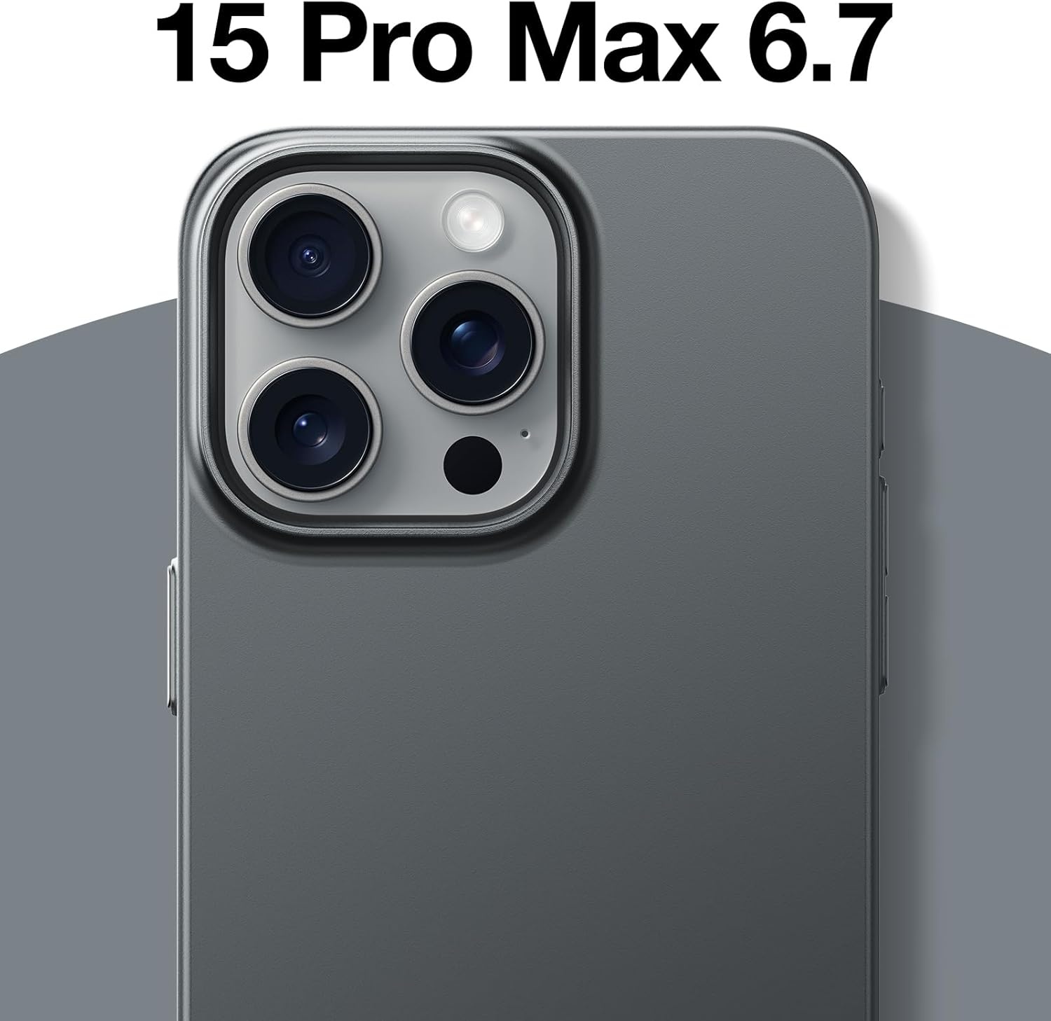 image:imageTORRAS Magnetic SlimFit for iPhone 15 Pro Max Case UltraThin 15 ProMax Phone Case Compatible with MagSafe Lightweight AntiScratch Matte Hard iPhone 15 ProMax Case 67 inch OriginFit BlackTitanium Grey