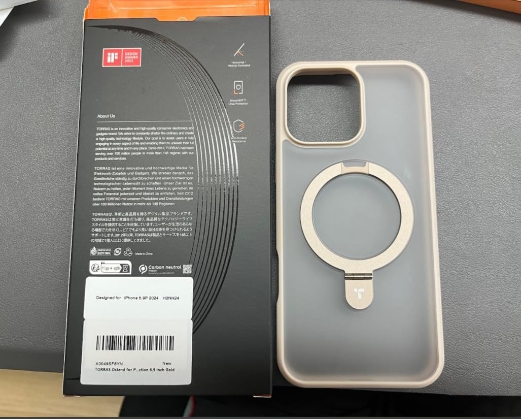 image:imageTORRAS Magnetic for iPhone 13 Pro Max Case 67 inch Fit for Magsafe with Stand Military Grade Drop Protection Shockproof Translucent Back Slim Protective Phone Case 2021 BlackDesert Titanium