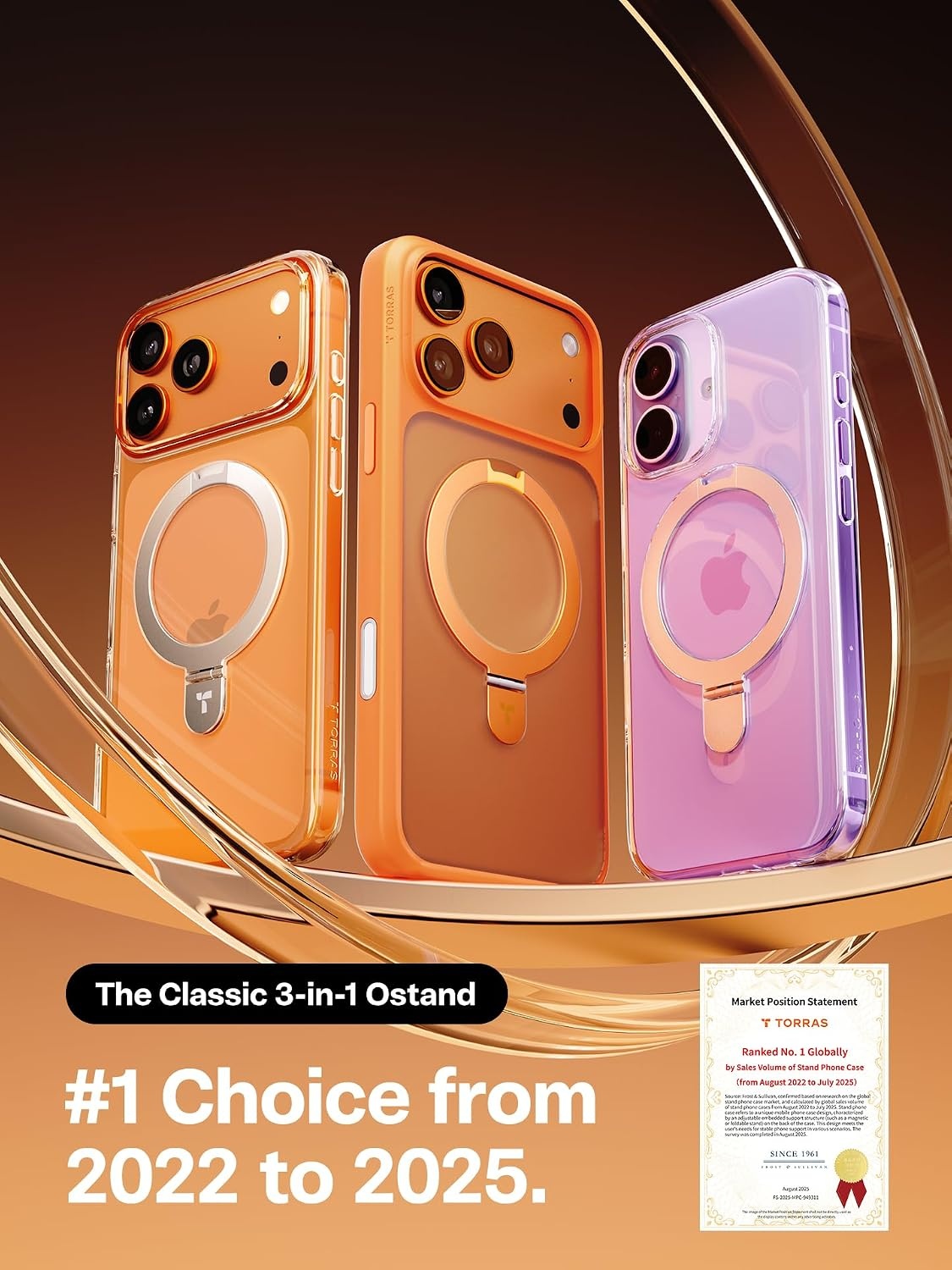 image:imageTORRAS Magnetic for iPhone 13 Pro Max Case 67 inch Fit for Magsafe with Stand Military Grade Drop Protection Shockproof Translucent Back Slim Protective Phone Case 2021 BlackCrystal Clear