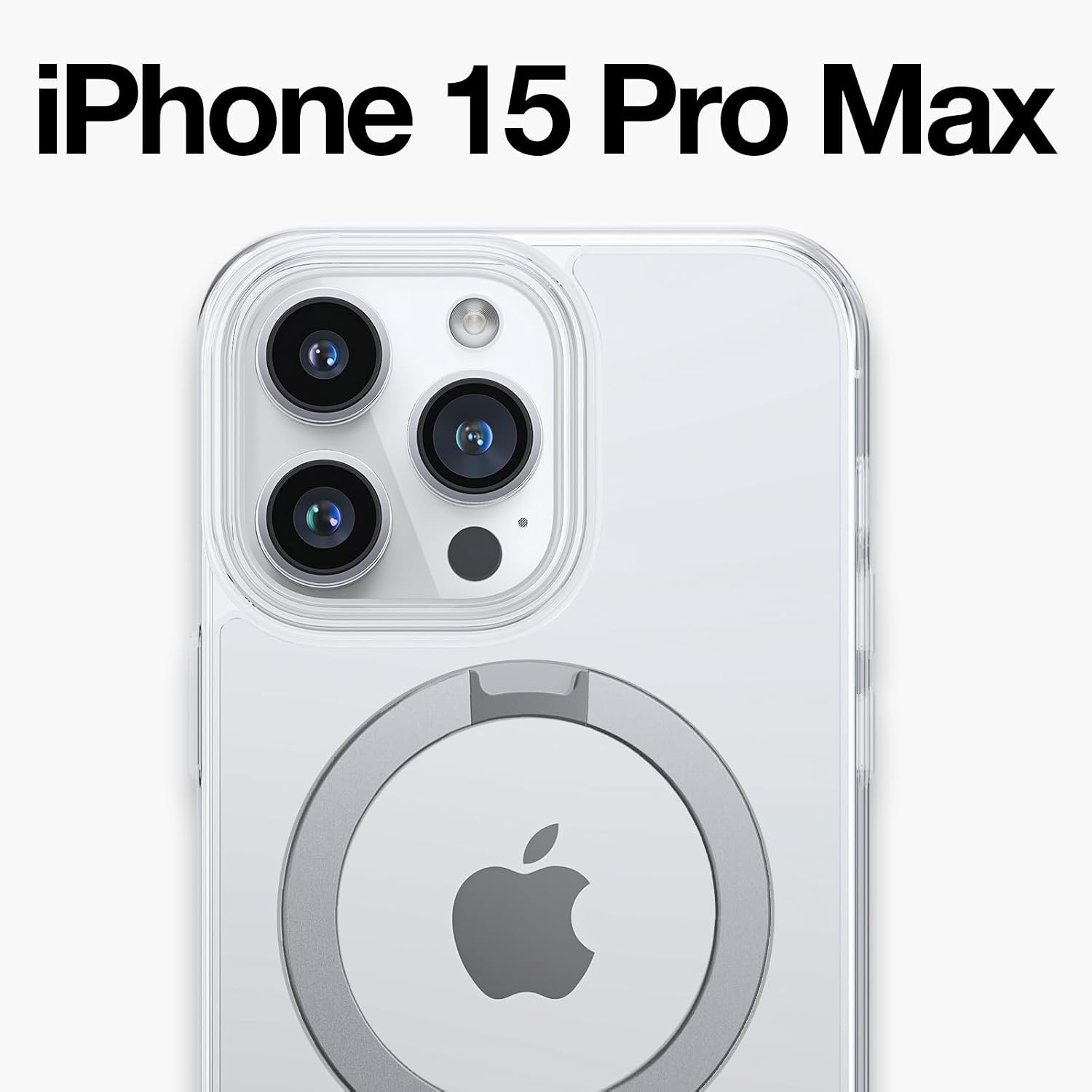 image:imageTORRAS Magnetic for iPhone 13 Pro Max Case 67 inch Fit for Magsafe with Stand Military Grade Drop Protection Shockproof Translucent Back Slim Protective Phone Case 2021 BlackCrystal Clear