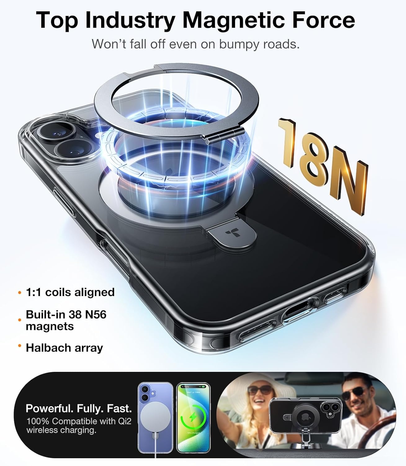 image:imageTORRAS Magnetic for iPhone 13 Pro Max Case 67 inch Fit for Magsafe with Stand Military Grade Drop Protection Shockproof Translucent Back Slim Protective Phone Case 2021 BlackCrystal Clear