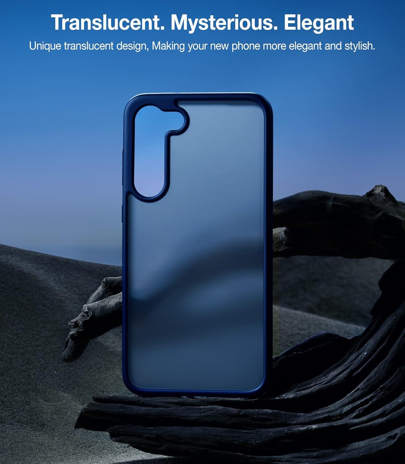 image:imageTORRAS Shockproof Designed for Samsung Galaxy S23 Plus CaseOnly Military Grade Drop Tested Translucent Slim Protective Matte Phone Case for Samsung S23 Plus Case 5G GuardianNavy Blue