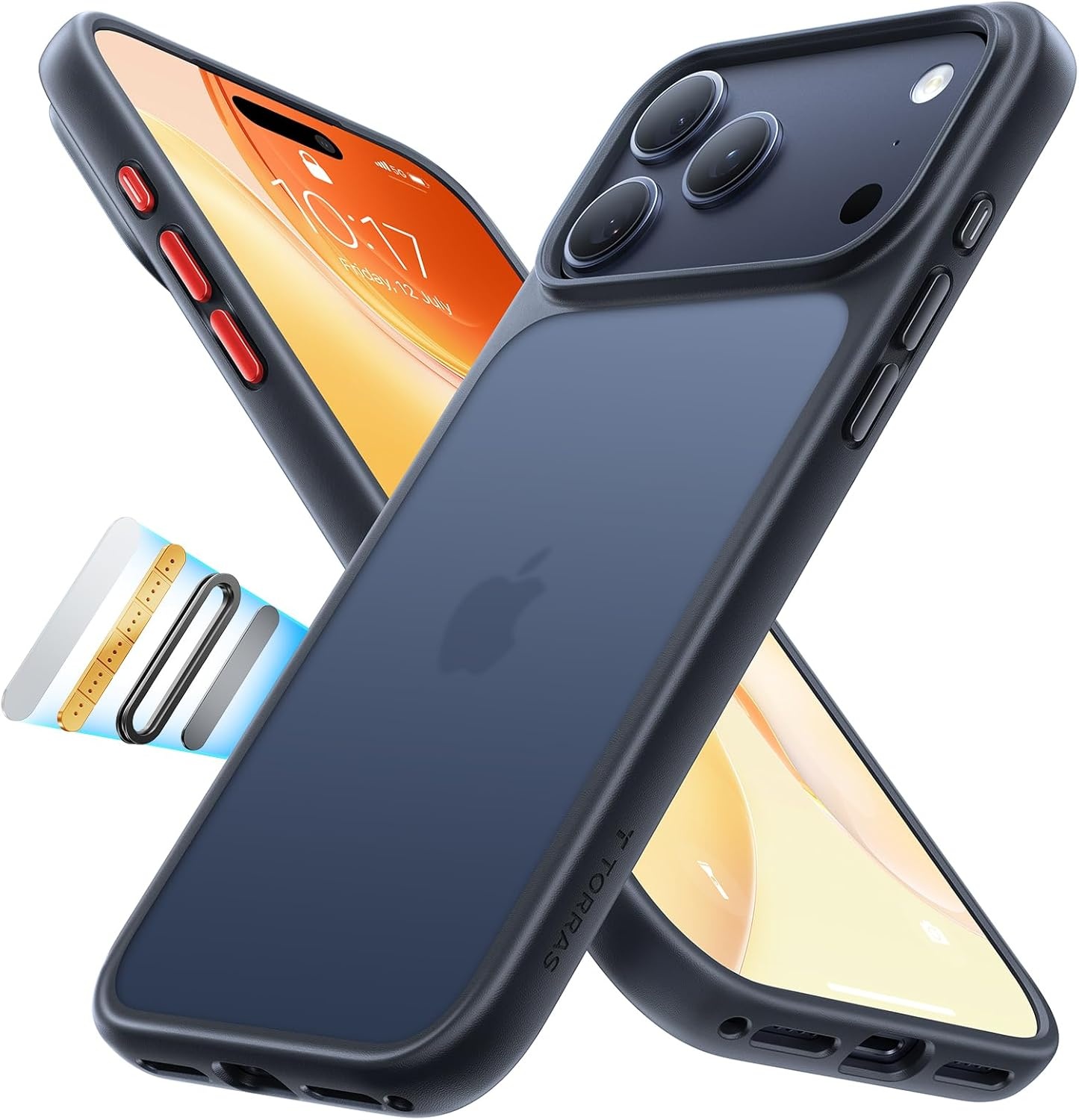 image:imageTORRAS Shockproof for iPhone 16 Pro Max Case 4X Military Grade Drop Proof Translucent Slim Protective AntiScratch Hard PC Back Phone Case for iPhone 16 Pro Max 69 Matte Black CoverBlack
