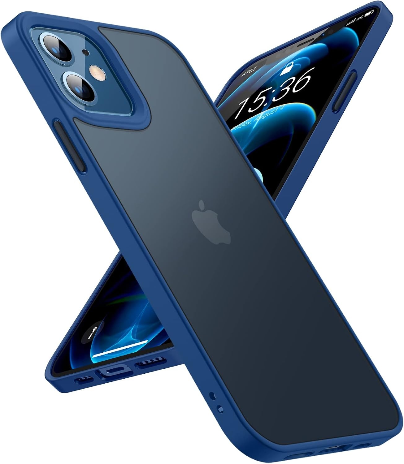 image:imageTORRAS Shockproof iPhone SE 2020 Case amp iPhone 8 Case Military Grade Drop Test Translucent Matte Hard PC Back amp Silicone TPU Bumper Protective amp Slim Fit for iPhone 7 case amp SE2 BlackBlue