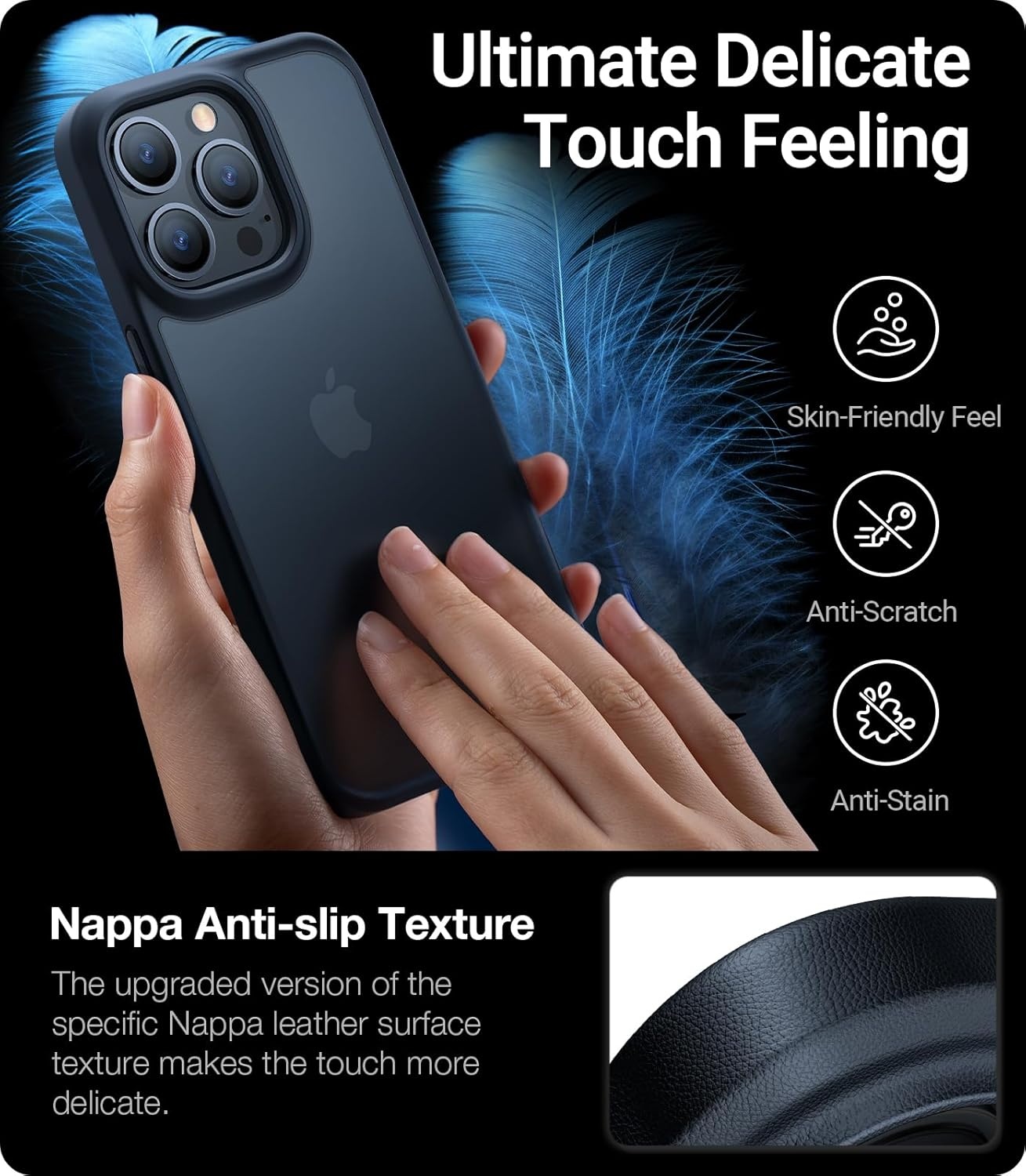 image:imageTORRAS Shockproof iPhone SE 2020 Case amp iPhone 8 Case Military Grade Drop Test Translucent Matte Hard PC Back amp Silicone TPU Bumper Protective amp Slim Fit for iPhone 7 case amp SE2 BlackBlack