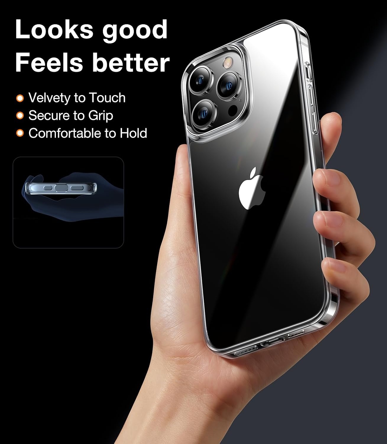 image:imageTORRAS Shockproof iPhone SE 2020 Case amp iPhone 8 Case Military Grade Drop Test Translucent Matte Hard PC Back amp Silicone TPU Bumper Protective amp Slim Fit for iPhone 7 case amp SE2 BlackClear