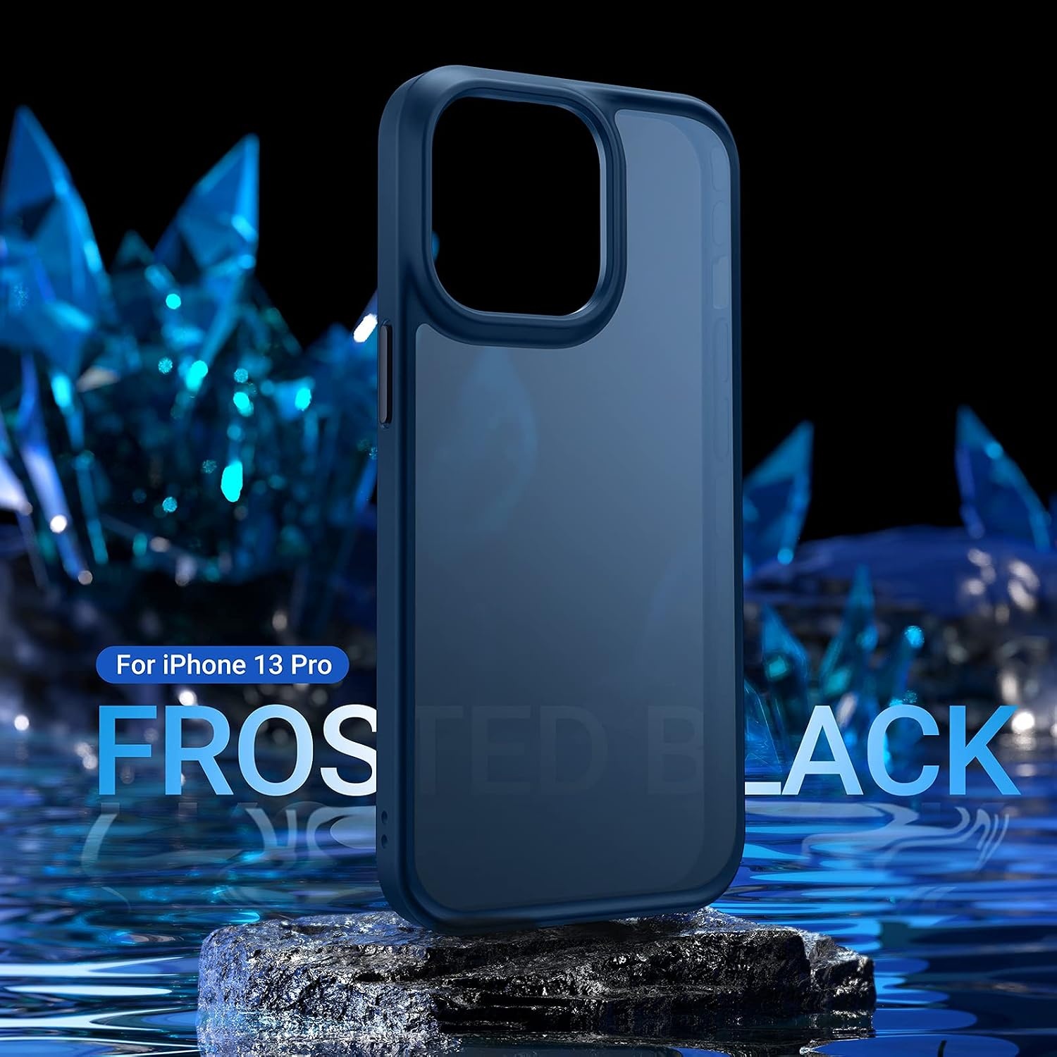 image:imageTORRAS Shockproof iPhone SE 2020 Case amp iPhone 8 Case Military Grade Drop Test Translucent Matte Hard PC Back amp Silicone TPU Bumper Protective amp Slim Fit for iPhone 7 case amp SE2 BlackBlue