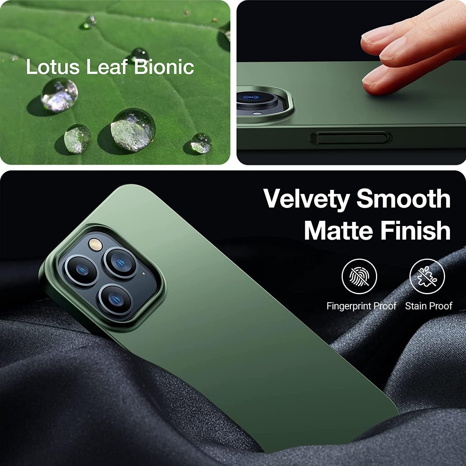 image:imageTORRAS Slim Fit Compatible for iPhone 12 Pro Max Case UltraThin 2nd Gen Lightweight Full Protection Hard Plastic for iPhone 12 Pro Max Phone Case with Perfect Grip 67 Christmas Tree Green
