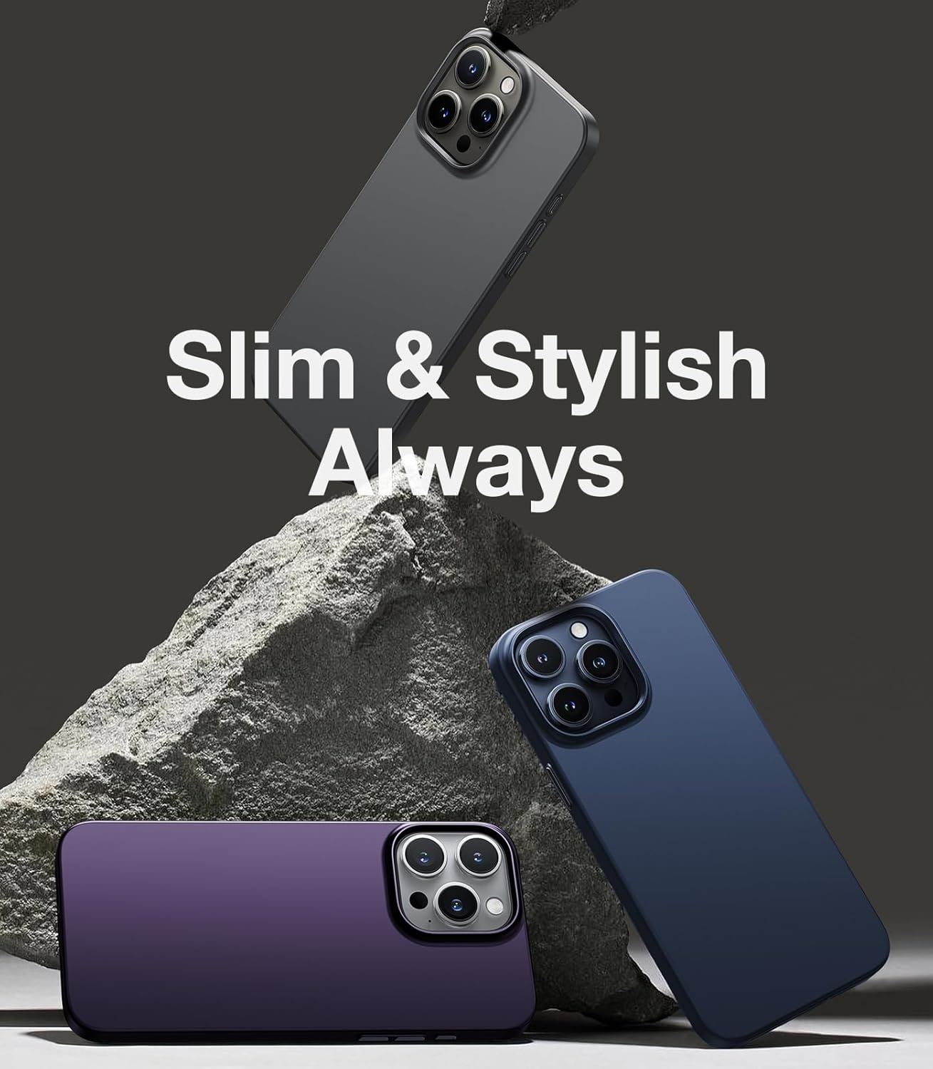 image:imageTORRAS Slim Fit Designed for iPhone 15 Pro Max Case 67 inch UltraThin 15 Pro Max Case 2023 Lightweight Hard PC Cover Phone Cases for iPhone 15 Pro Max Phone Case Gray OriginFitMoon Gray