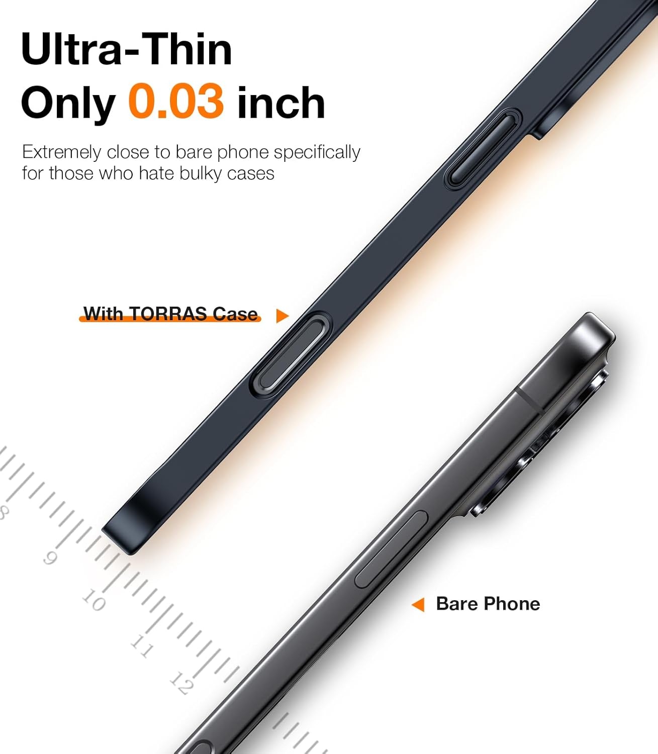 image:imageTORRAS Slim Fit for iPhone 12 Casefor iPhone 12 Pro Case Slim Yet Protective Lightweight Matte AntiScratch Hard PC Cover for iPhone 12 Slim 61 inch 2020 BlackBlack