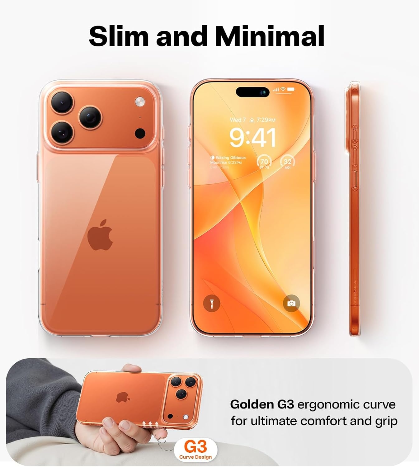 image:imageTORRAS Slim Fit for iPhone 12 Casefor iPhone 12 Pro Case Slim Yet Protective Lightweight Matte AntiScratch Hard PC Cover for iPhone 12 Slim 61 inch 2020 BlackClear