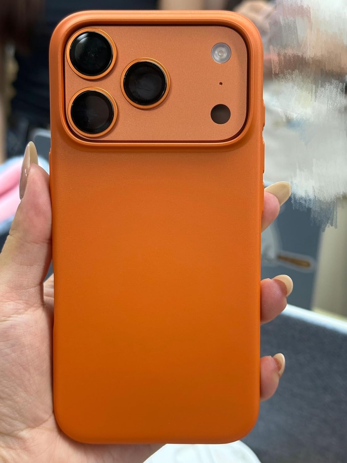 image:imageTORRAS Slim Fit for iPhone 12 Casefor iPhone 12 Pro Case Slim Yet Protective Lightweight Matte AntiScratch Hard PC Cover for iPhone 12 Slim 61 inch 2020 BlackCosmic Orange
