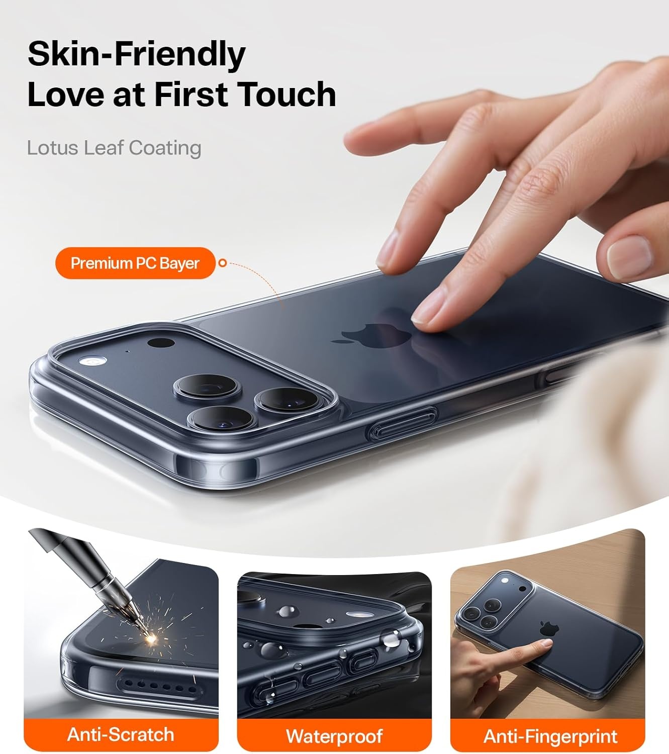 image:imageTORRAS Slim Fit for iPhone 12 Casefor iPhone 12 Pro Case Slim Yet Protective Lightweight Matte AntiScratch Hard PC Cover for iPhone 12 Slim 61 inch 2020 BlackClear