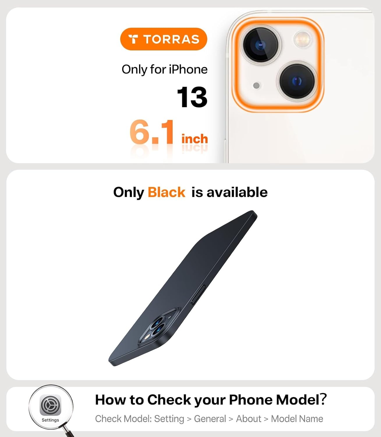 image:imageTORRAS Slim Fit for iPhone 12 Casefor iPhone 12 Pro Case Slim Yet Protective Lightweight Matte AntiScratch Hard PC Cover for iPhone 12 Slim 61 inch 2020 BlackBlack