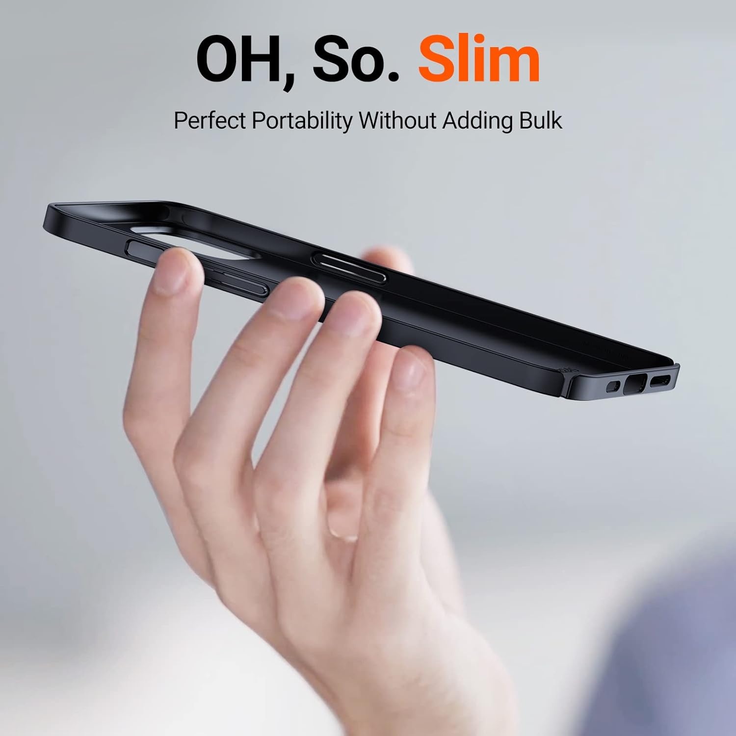 image:imageTORRAS Slim Fit for iPhone 12 Casefor iPhone 12 Pro Case Slim Yet Protective Lightweight Matte AntiScratch Hard PC Cover for iPhone 12 Slim 61 inch 2020 BlackBlack