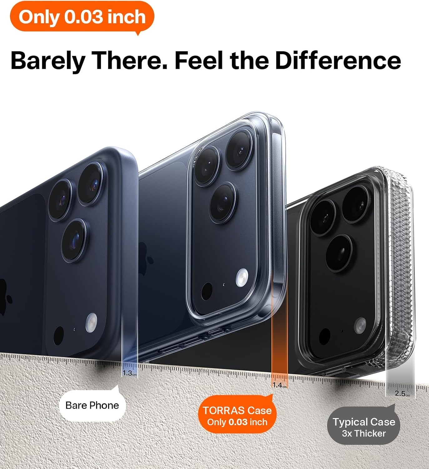 image:imageTORRAS Slim Fit for iPhone 12 Casefor iPhone 12 Pro Case Slim Yet Protective Lightweight Matte AntiScratch Hard PC Cover for iPhone 12 Slim 61 inch 2020 BlackClear