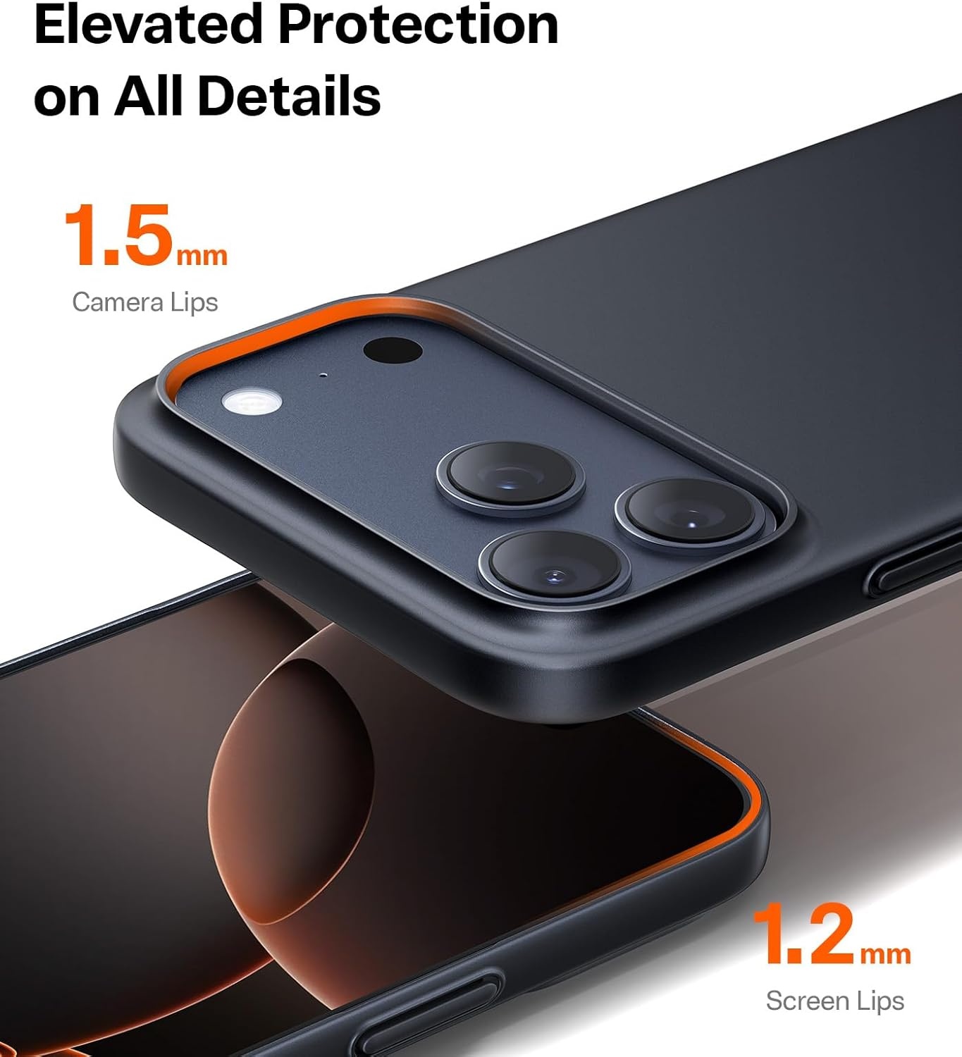 image:imageTORRAS Slim Fit for iPhone 12 Casefor iPhone 12 Pro Case Slim Yet Protective Lightweight Matte AntiScratch Hard PC Cover for iPhone 12 Slim 61 inch 2020 BlackBlack