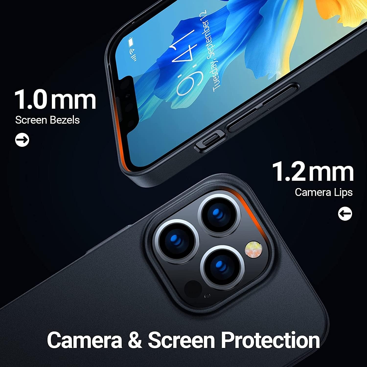 image:imageTORRAS Slim Fit for iPhone 12 Casefor iPhone 12 Pro Case Slim Yet Protective Lightweight Matte AntiScratch Hard PC Cover for iPhone 12 Slim 61 inch 2020 BlackBlack