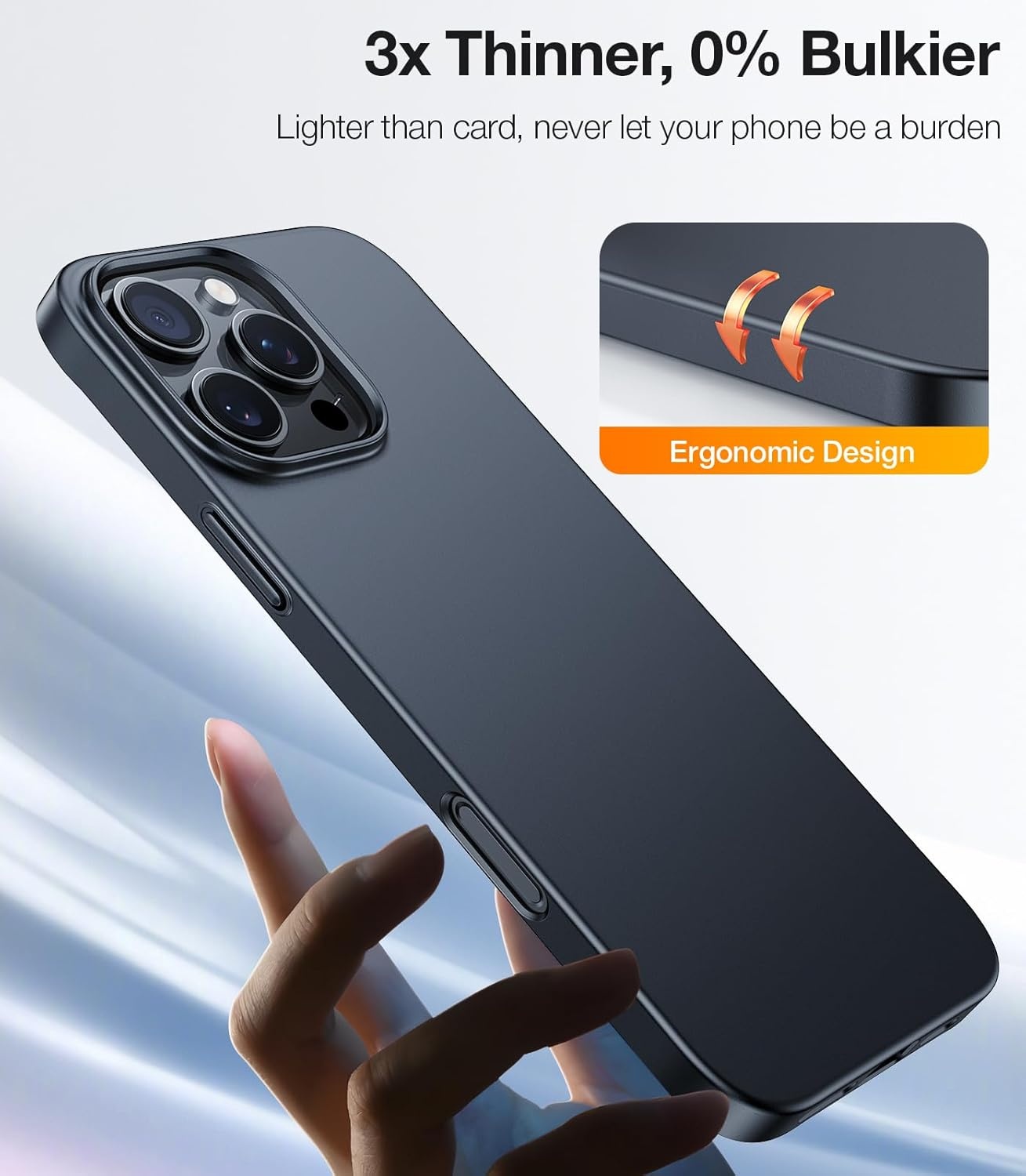 image:imageTORRAS Slim Fit for iPhone 12 Casefor iPhone 12 Pro Case Slim Yet Protective Lightweight Matte AntiScratch Hard PC Cover for iPhone 12 Slim 61 inch 2020 BlackBlack