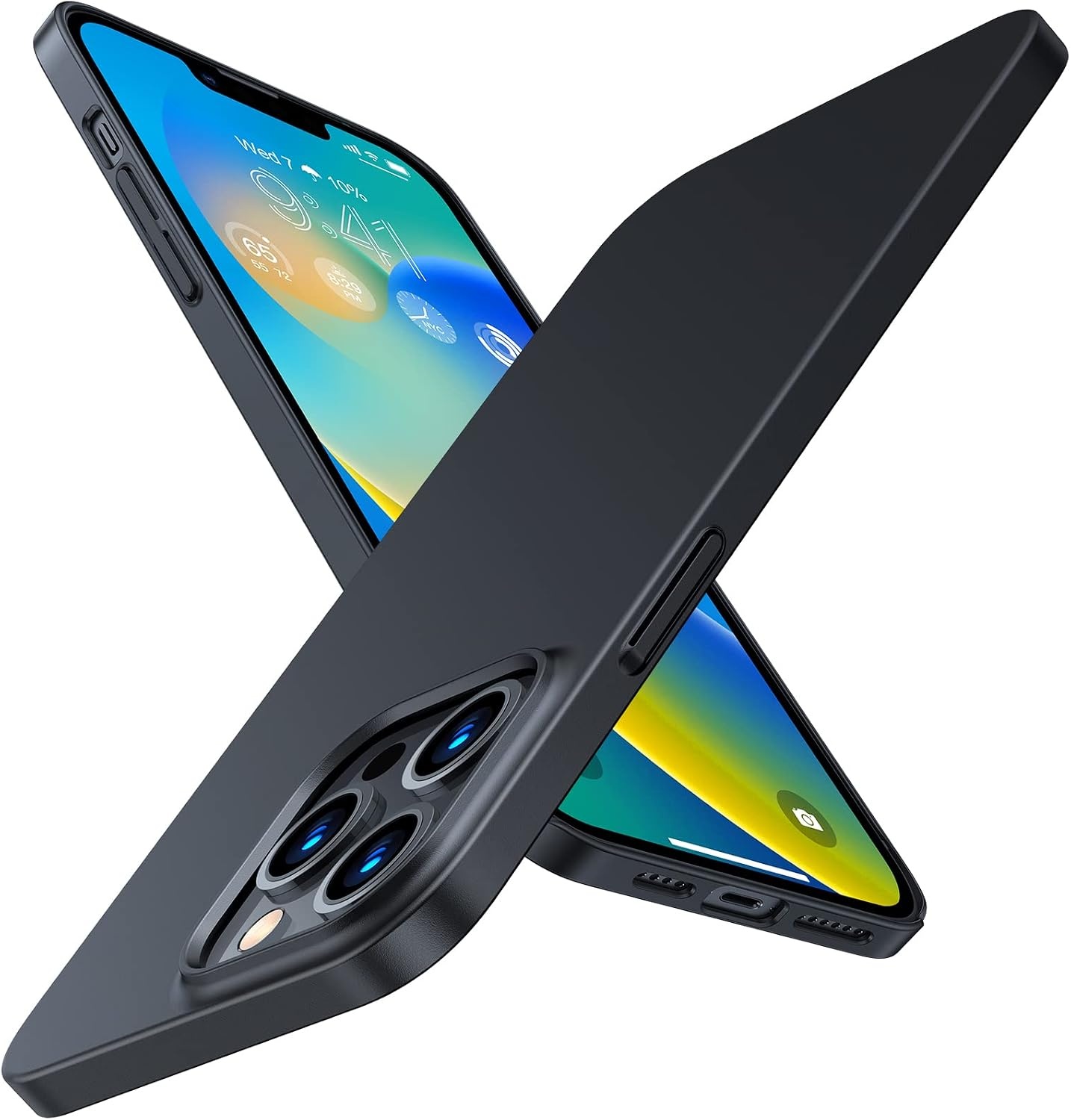 image:imageTORRAS Slim Fit for iPhone 12 Casefor iPhone 12 Pro Case Slim Yet Protective Lightweight Matte AntiScratch Hard PC Cover for iPhone 12 Slim 61 inch 2020 BlackBlack