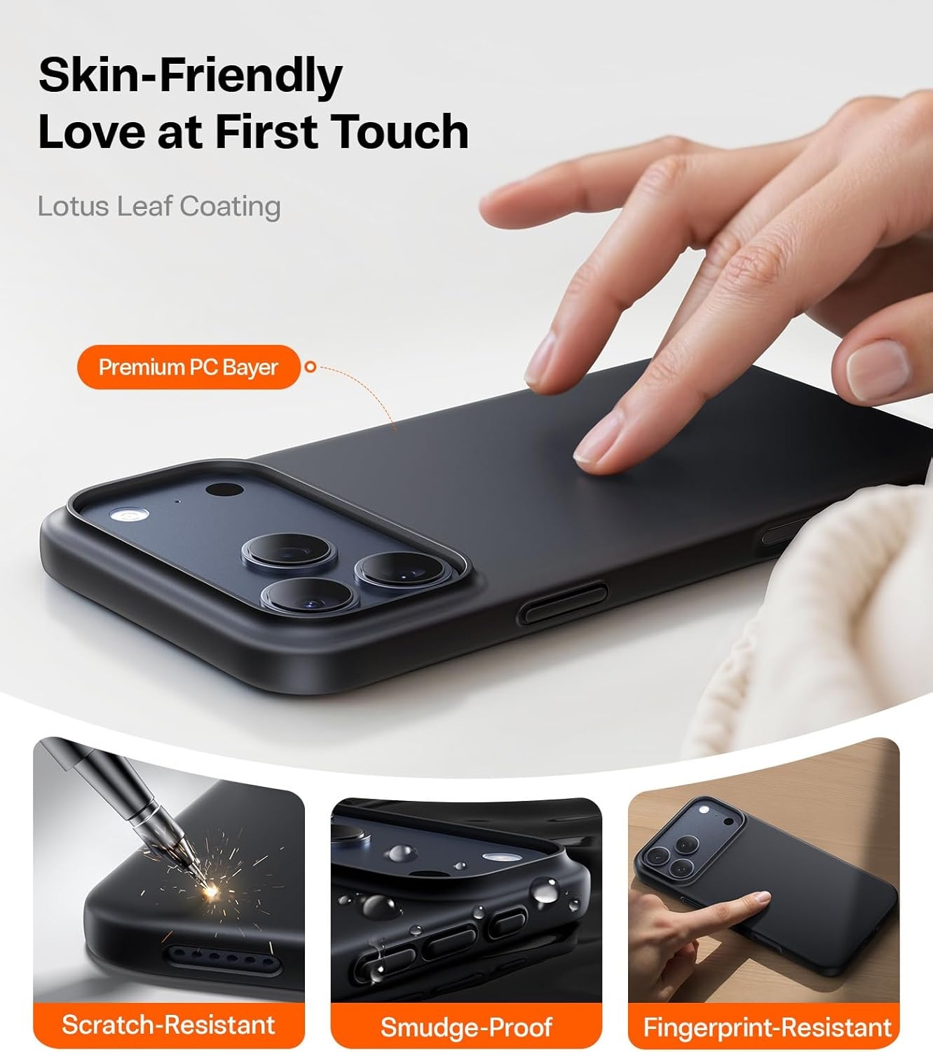 image:imageTORRAS Slim Fit for iPhone 12 Casefor iPhone 12 Pro Case Slim Yet Protective Lightweight Matte AntiScratch Hard PC Cover for iPhone 12 Slim 61 inch 2020 BlackBlack