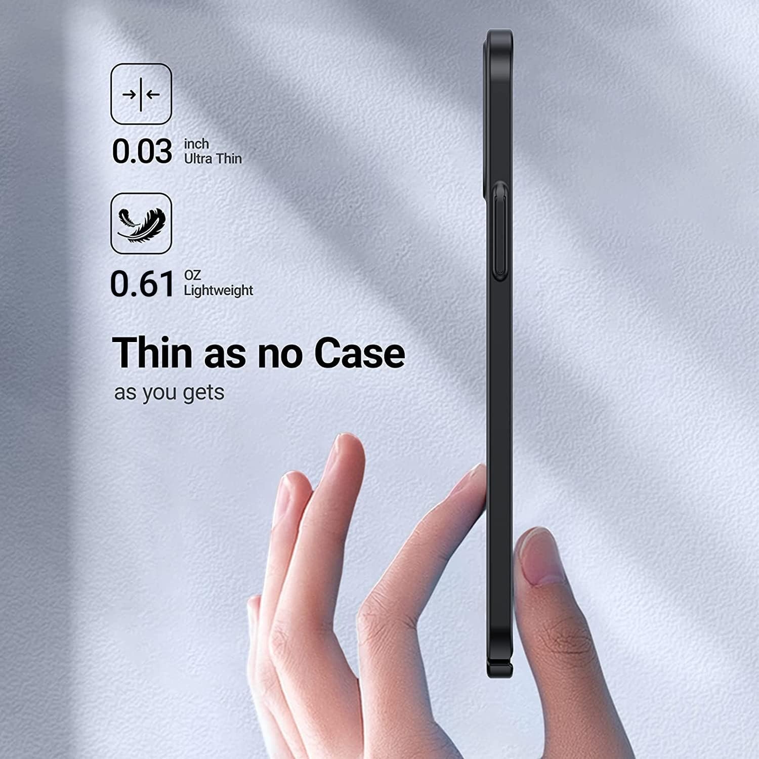 image:imageTORRAS Slim Fit for iPhone 12 Casefor iPhone 12 Pro Case Slim Yet Protective Lightweight Matte AntiScratch Hard PC Cover for iPhone 12 Slim 61 inch 2020 BlackBlack