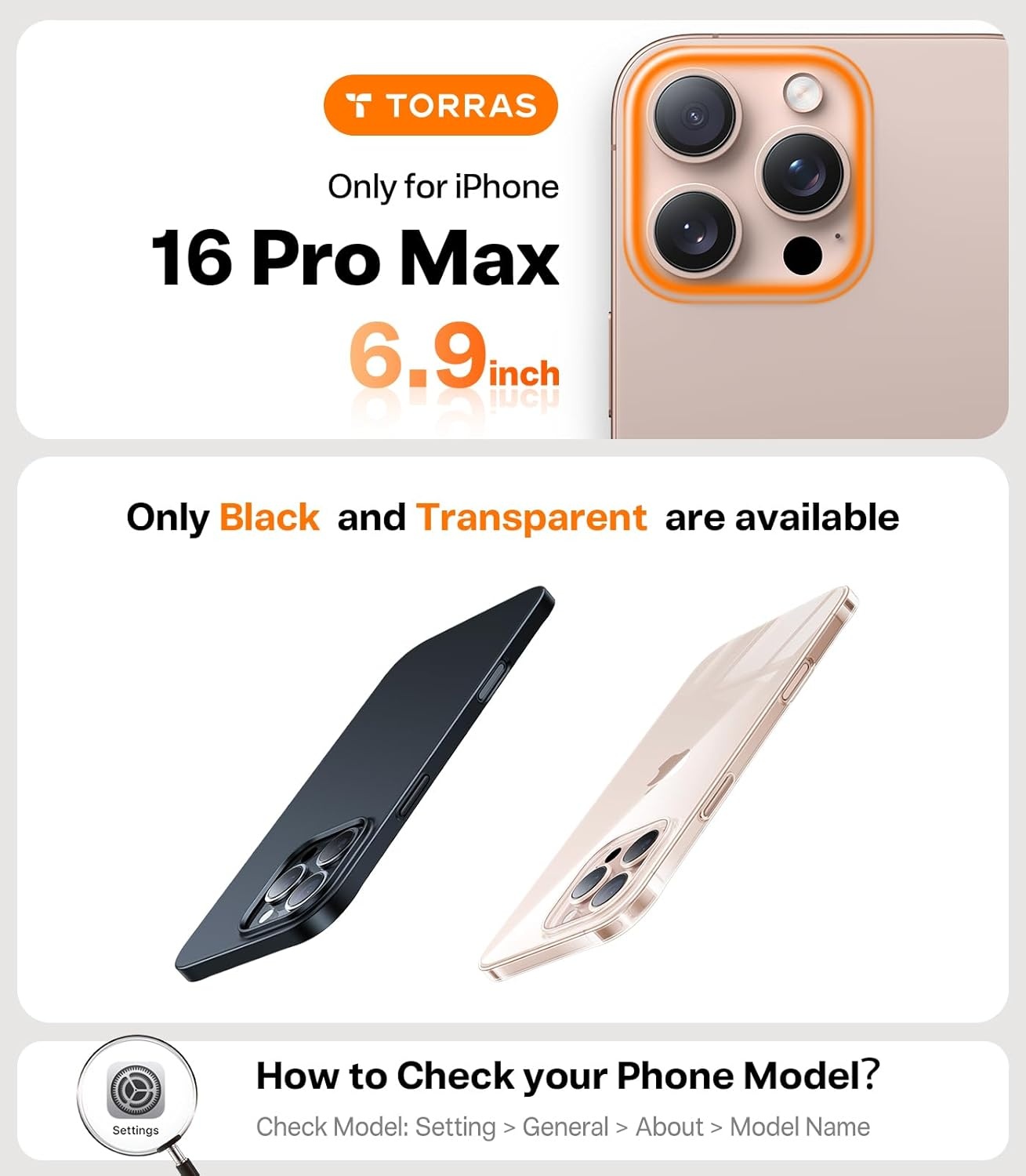 image:imageTORRAS Slim Fit for iPhone 12 Casefor iPhone 12 Pro Case Slim Yet Protective Lightweight Matte AntiScratch Hard PC Cover for iPhone 12 Slim 61 inch 2020 BlackClear