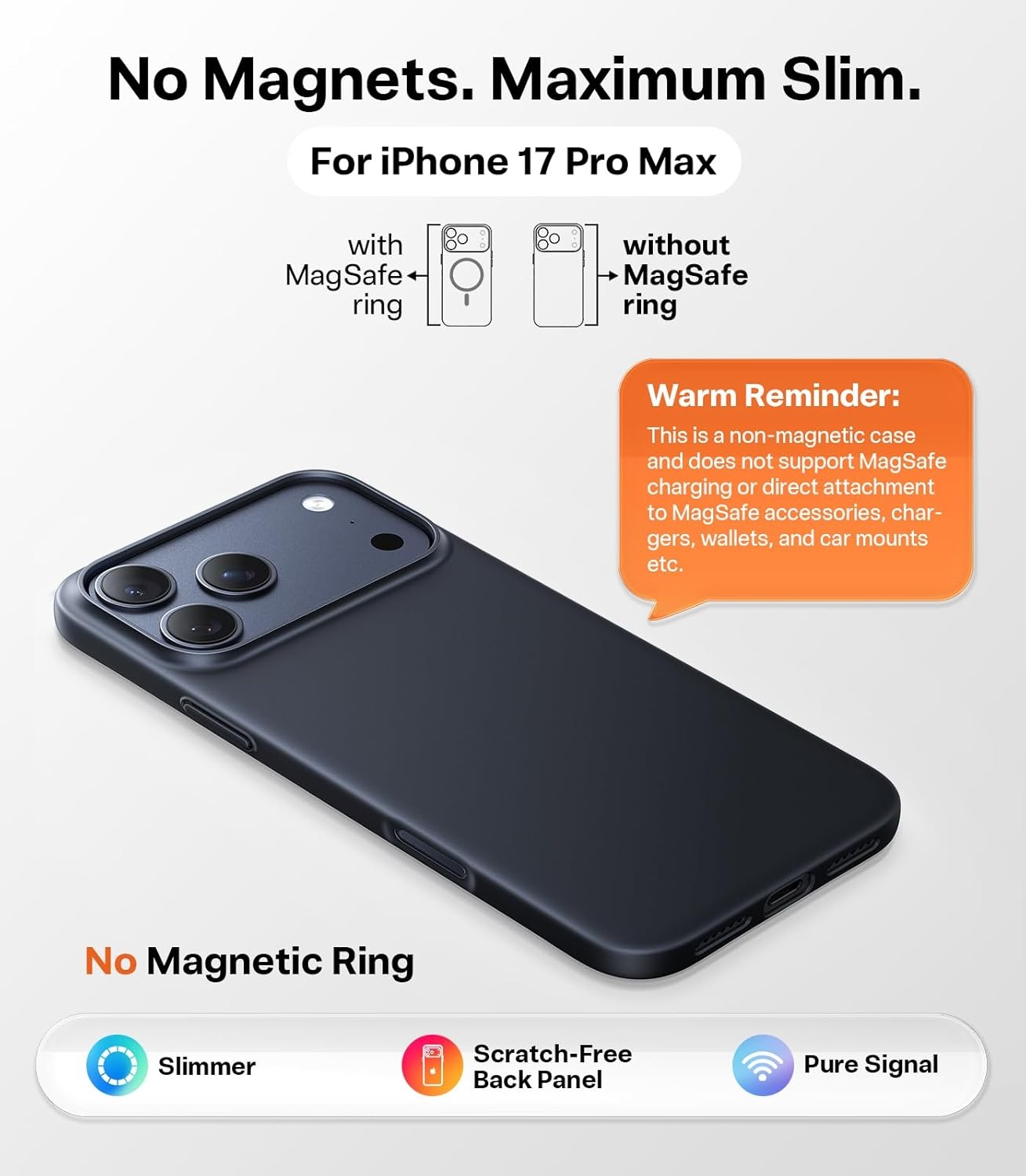 image:imageTORRAS Slim Fit for iPhone 12 Casefor iPhone 12 Pro Case Slim Yet Protective Lightweight Matte AntiScratch Hard PC Cover for iPhone 12 Slim 61 inch 2020 BlackBlack